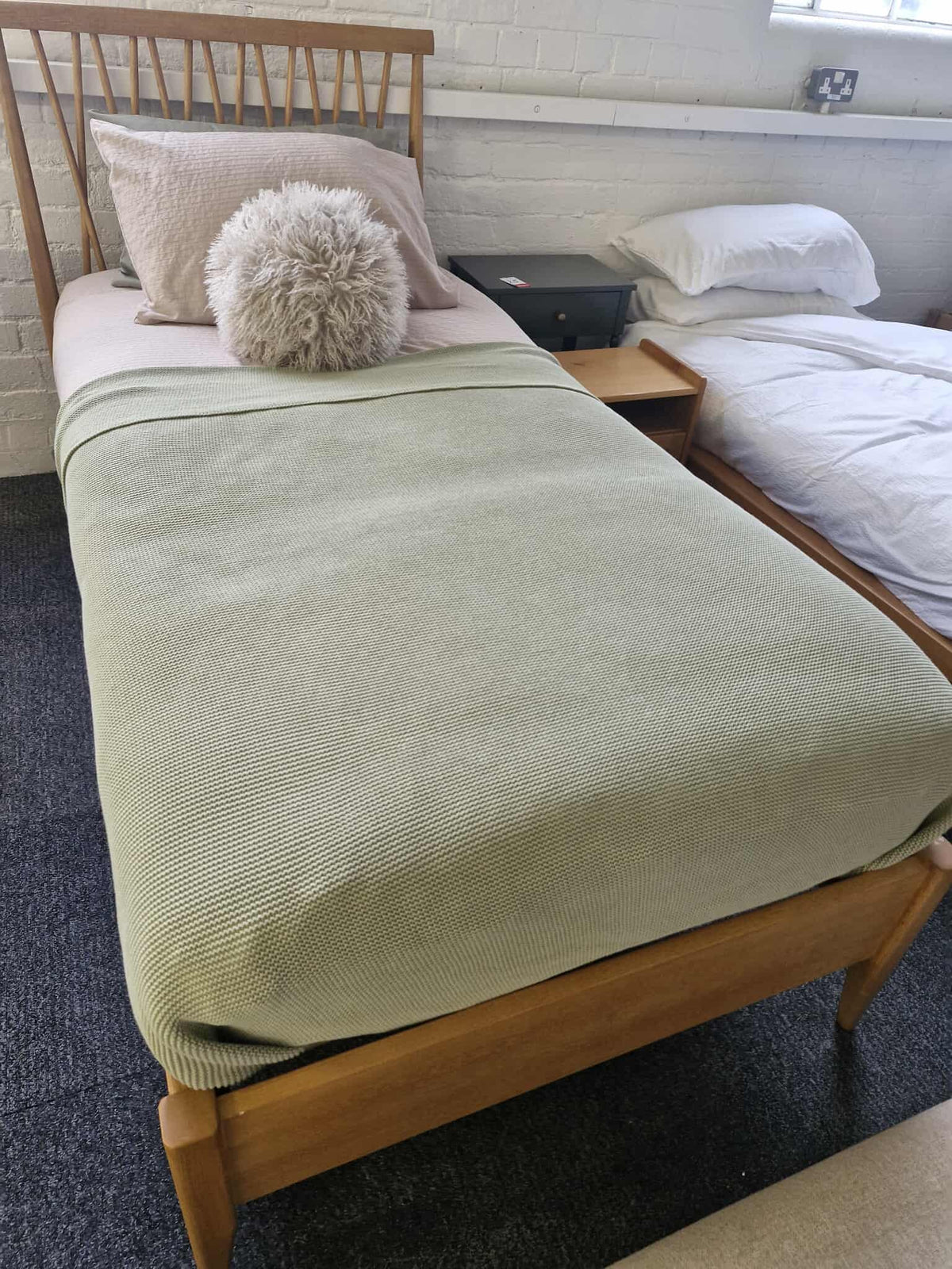 Single Wooden Bed (mattress and bedding optional)