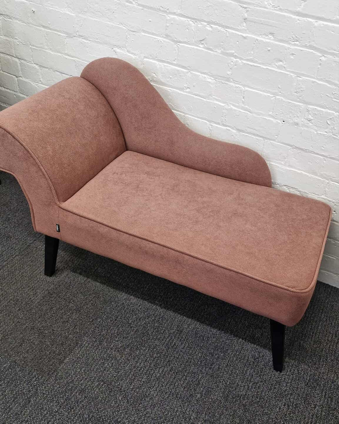 Left Hand Chaise Lounge / Pastel Pink