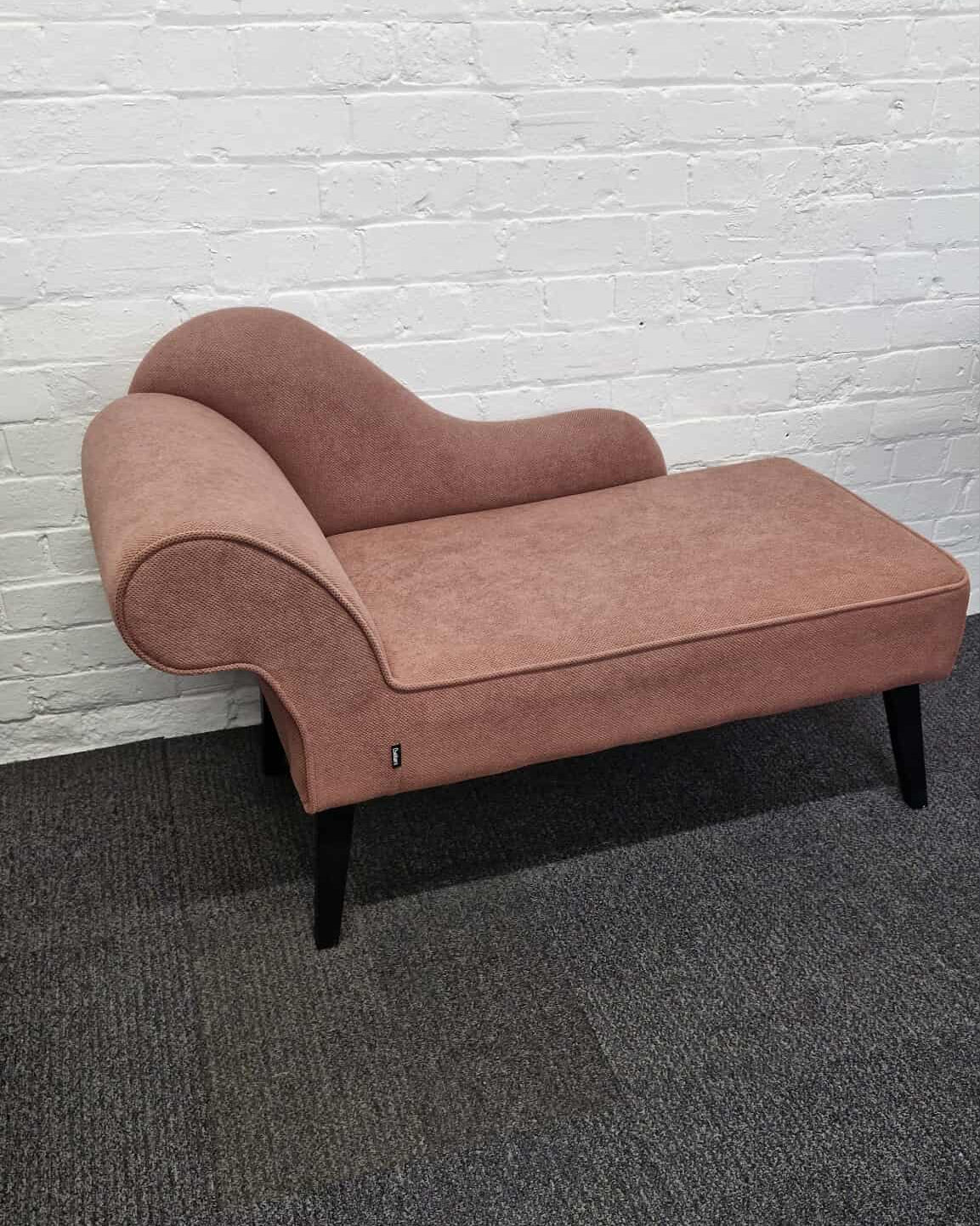 Left Hand Chaise Lounge / Pastel Pink