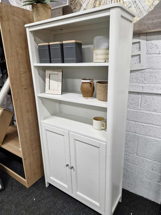 White Tall Bookcase / Bathroom Tallboy Cabinet