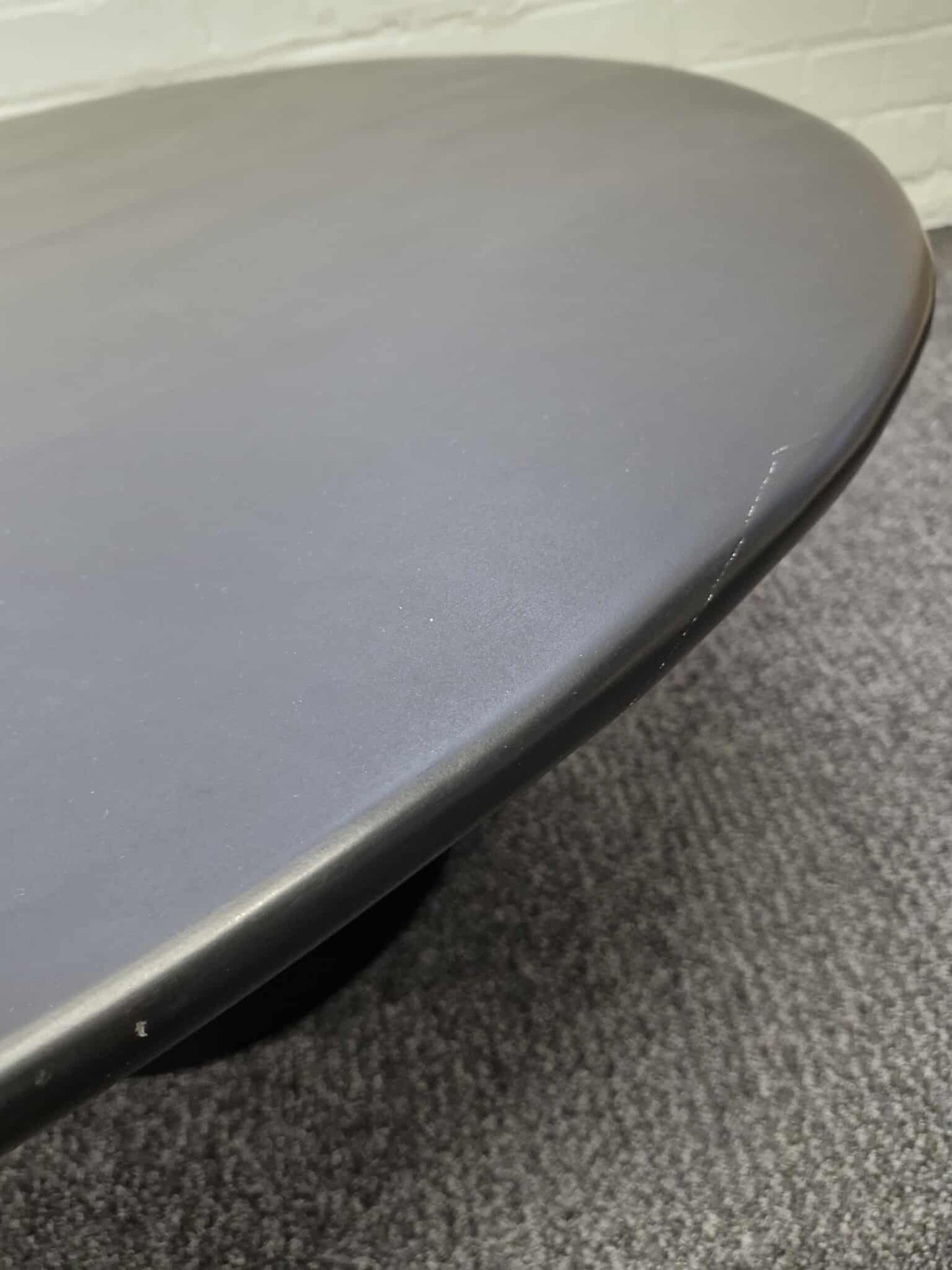 Organic Shape Solid Wood Black Coffee Table