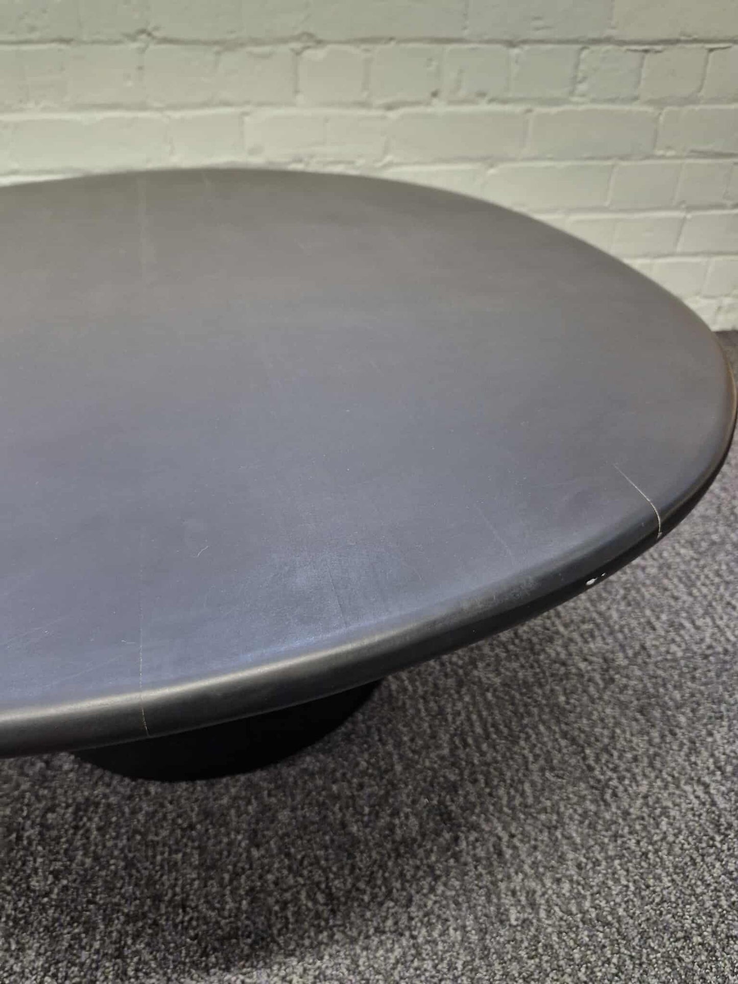 Organic Shape Solid Wood Black Coffee Table