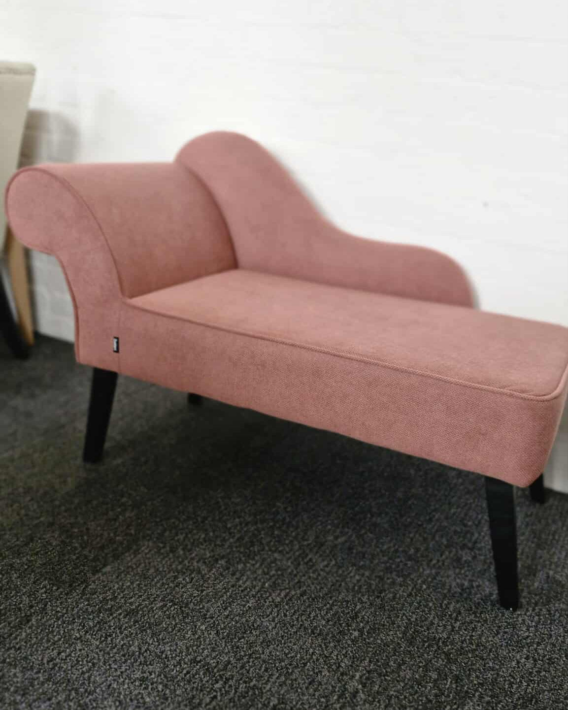 Left Hand Chaise Lounge / Pastel Pink