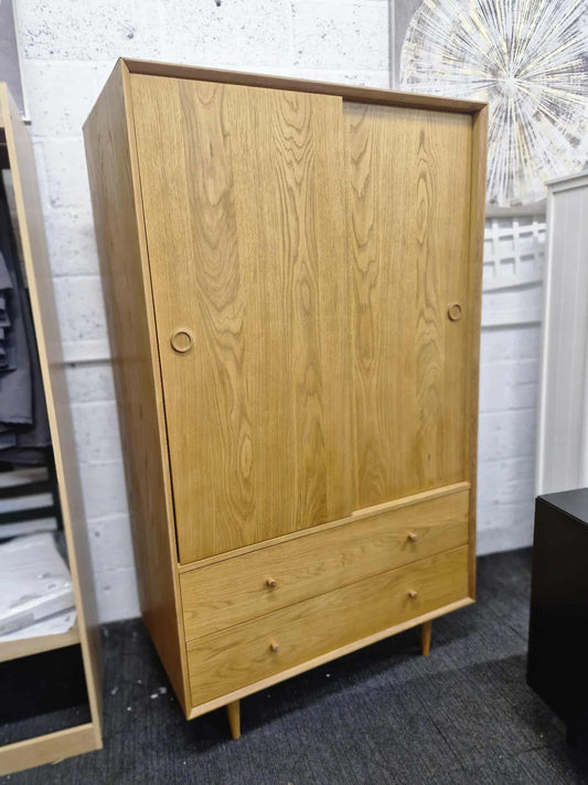 Vintage Style 2 Door Wardrobe with 2 drawers