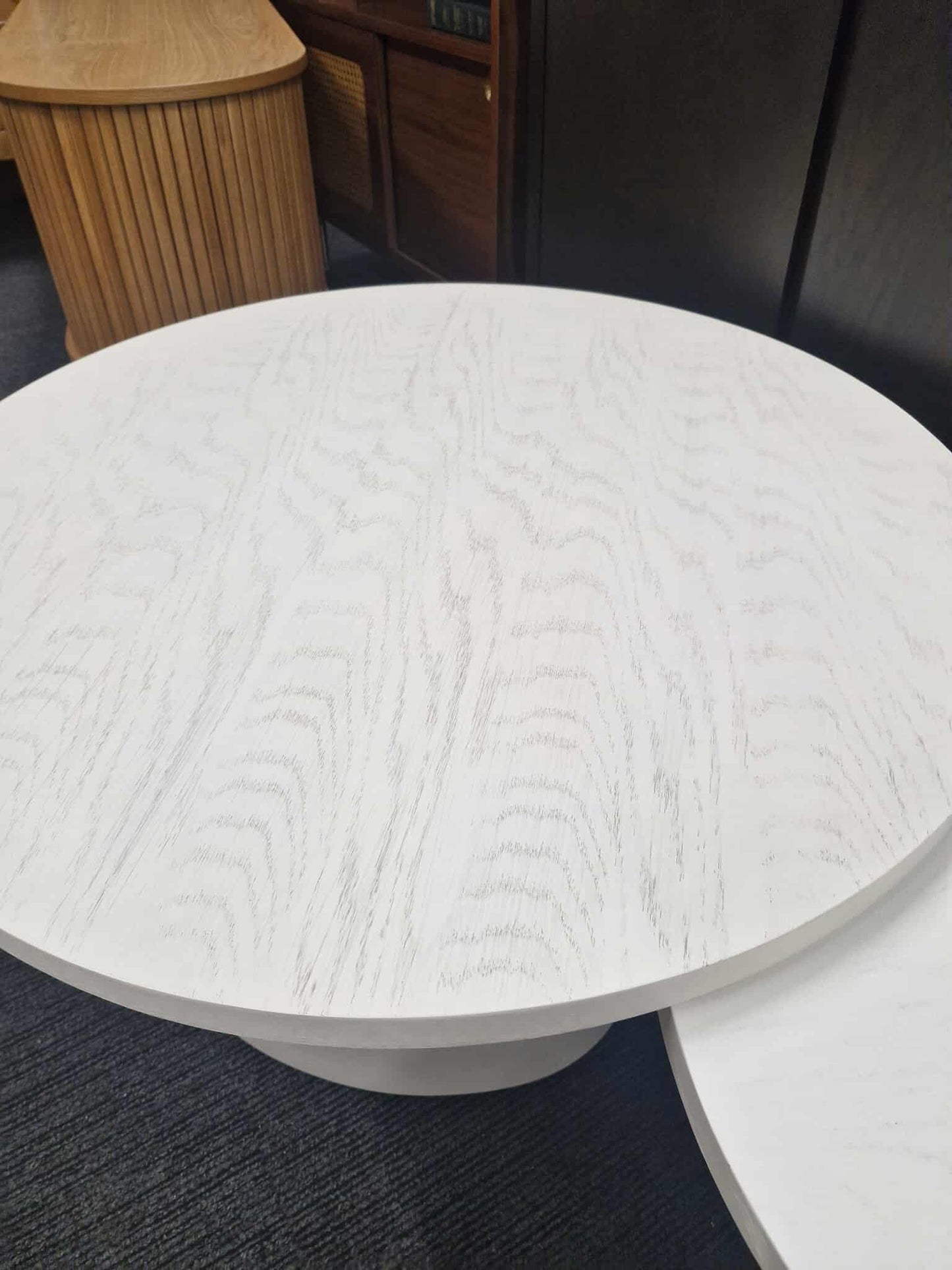 White Large Round Nest of Tables