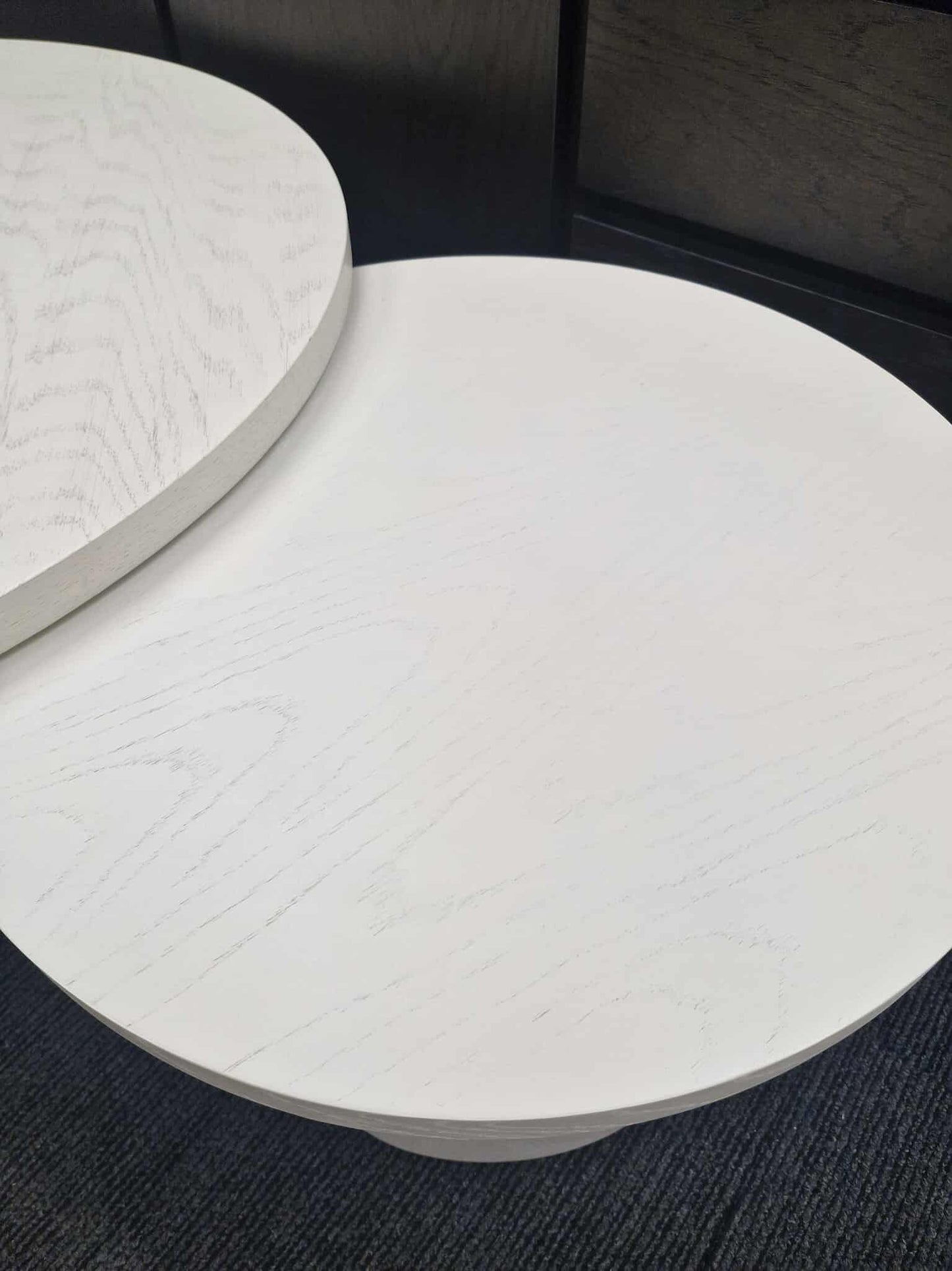 White Large Round Nest of Tables