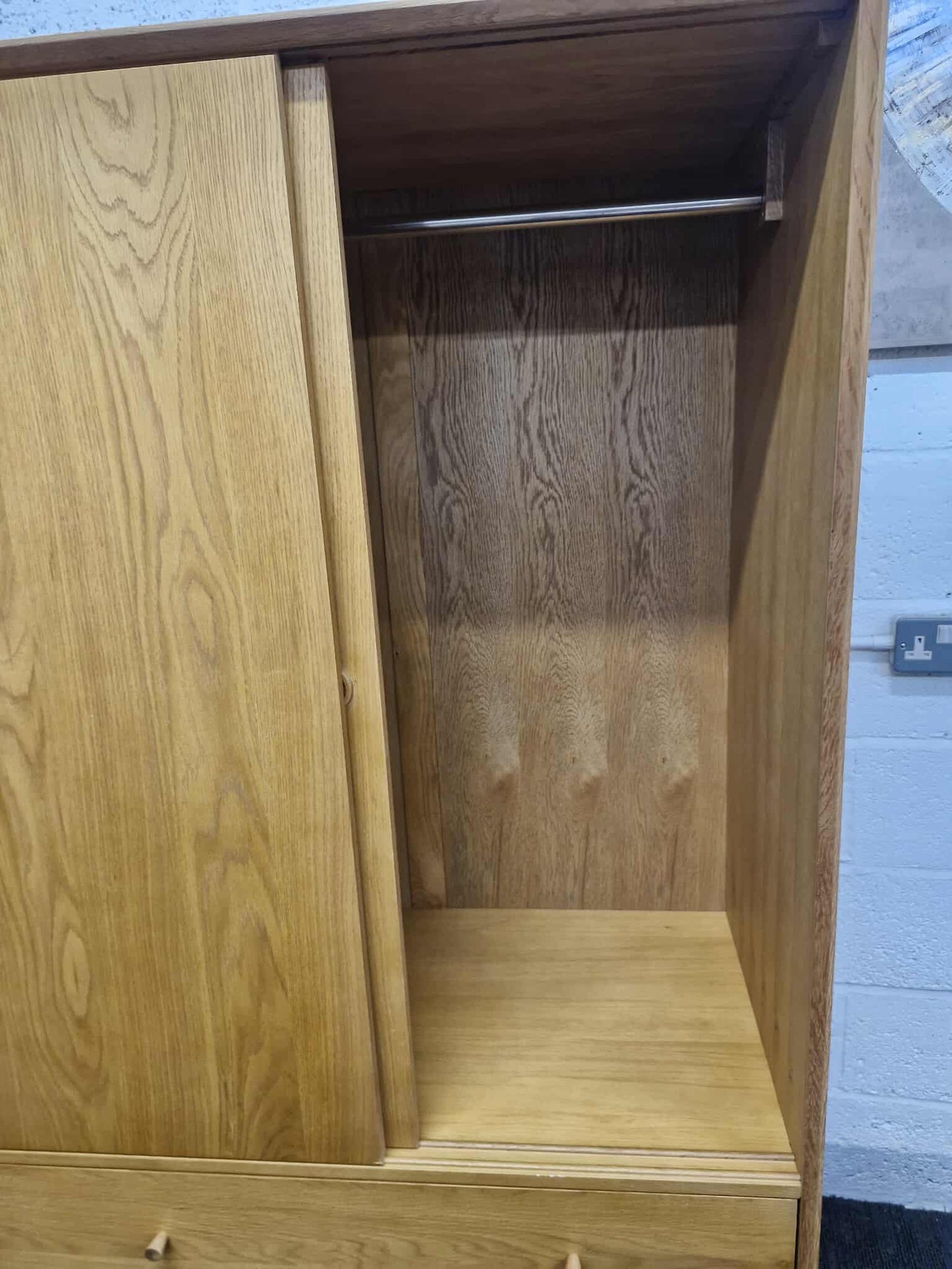 Vintage Style 2 Door Wardrobe with 2 drawers