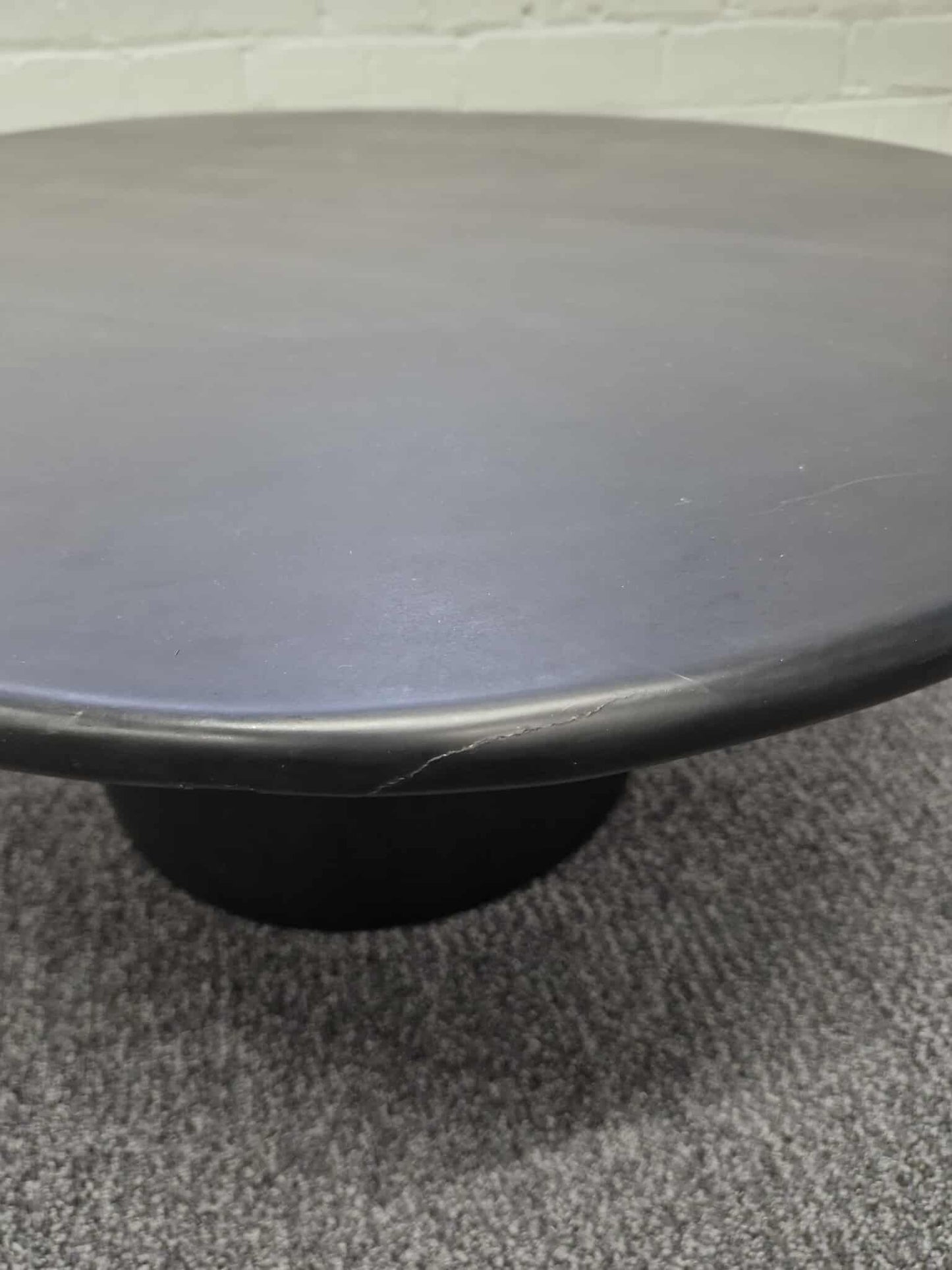 Organic Shape Solid Wood Black Coffee Table