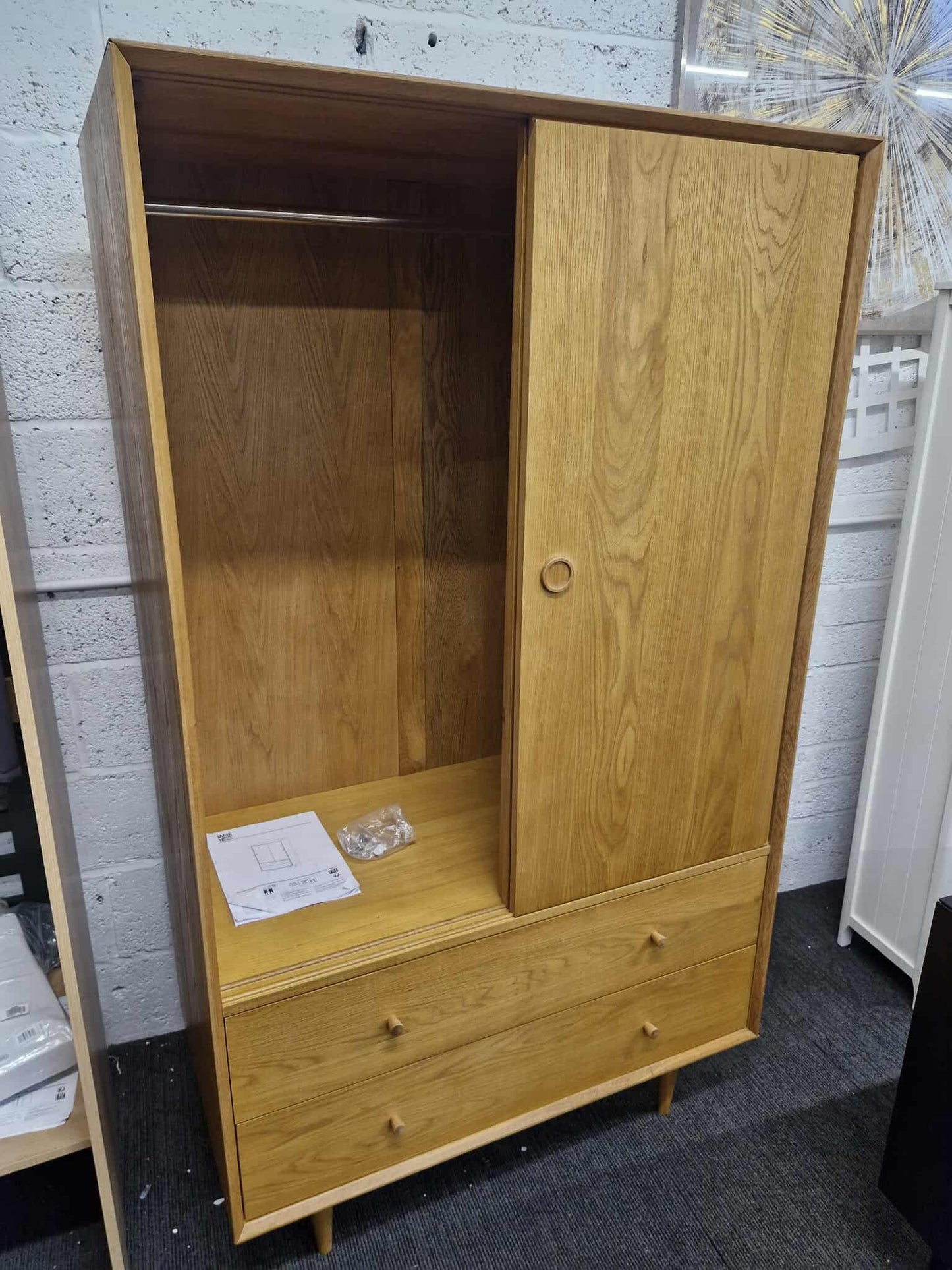 Vintage Style 2 Door Wardrobe with 2 drawers