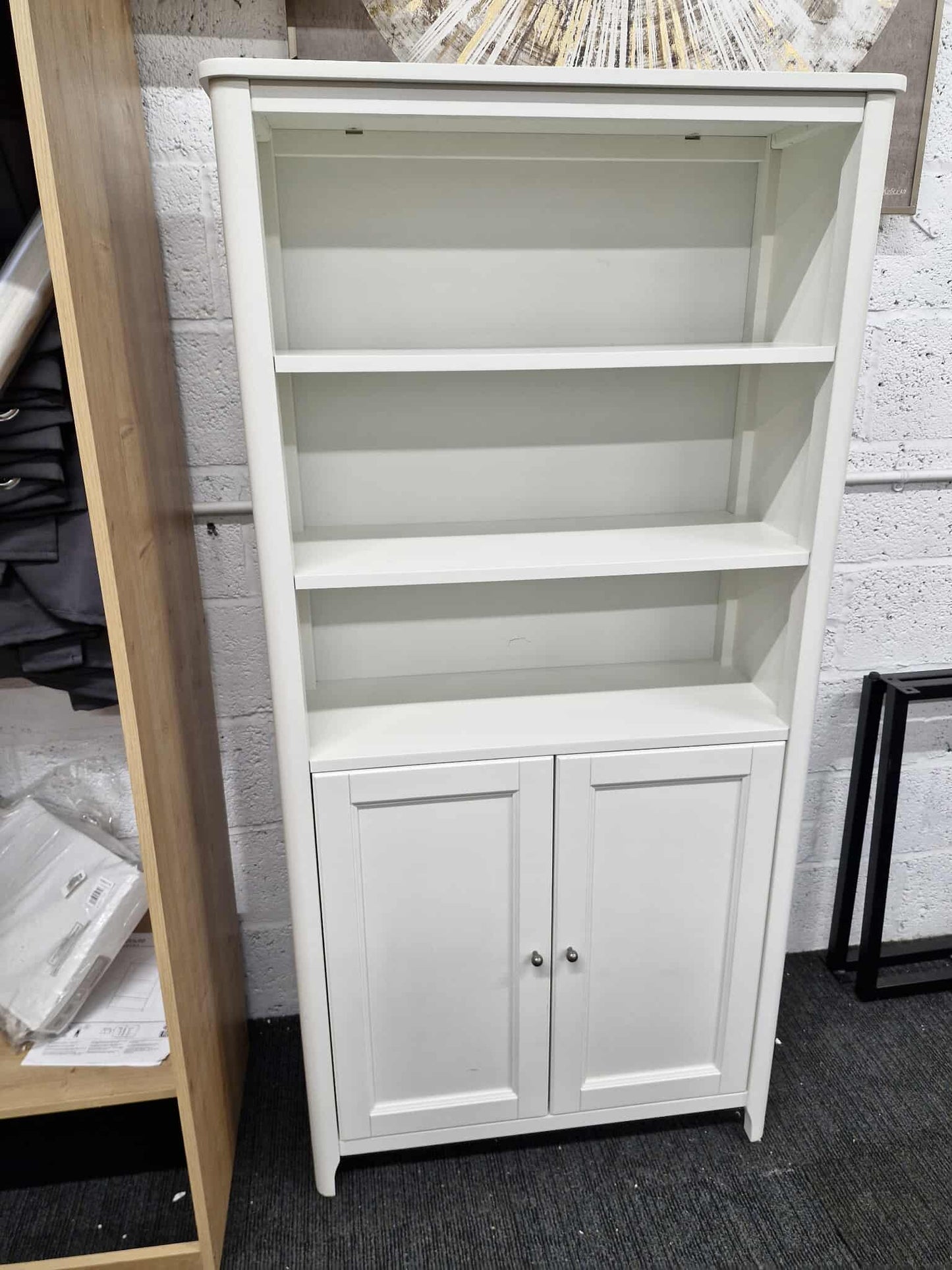 White Tall Bookcase / Bathroom Tallboy Cabinet