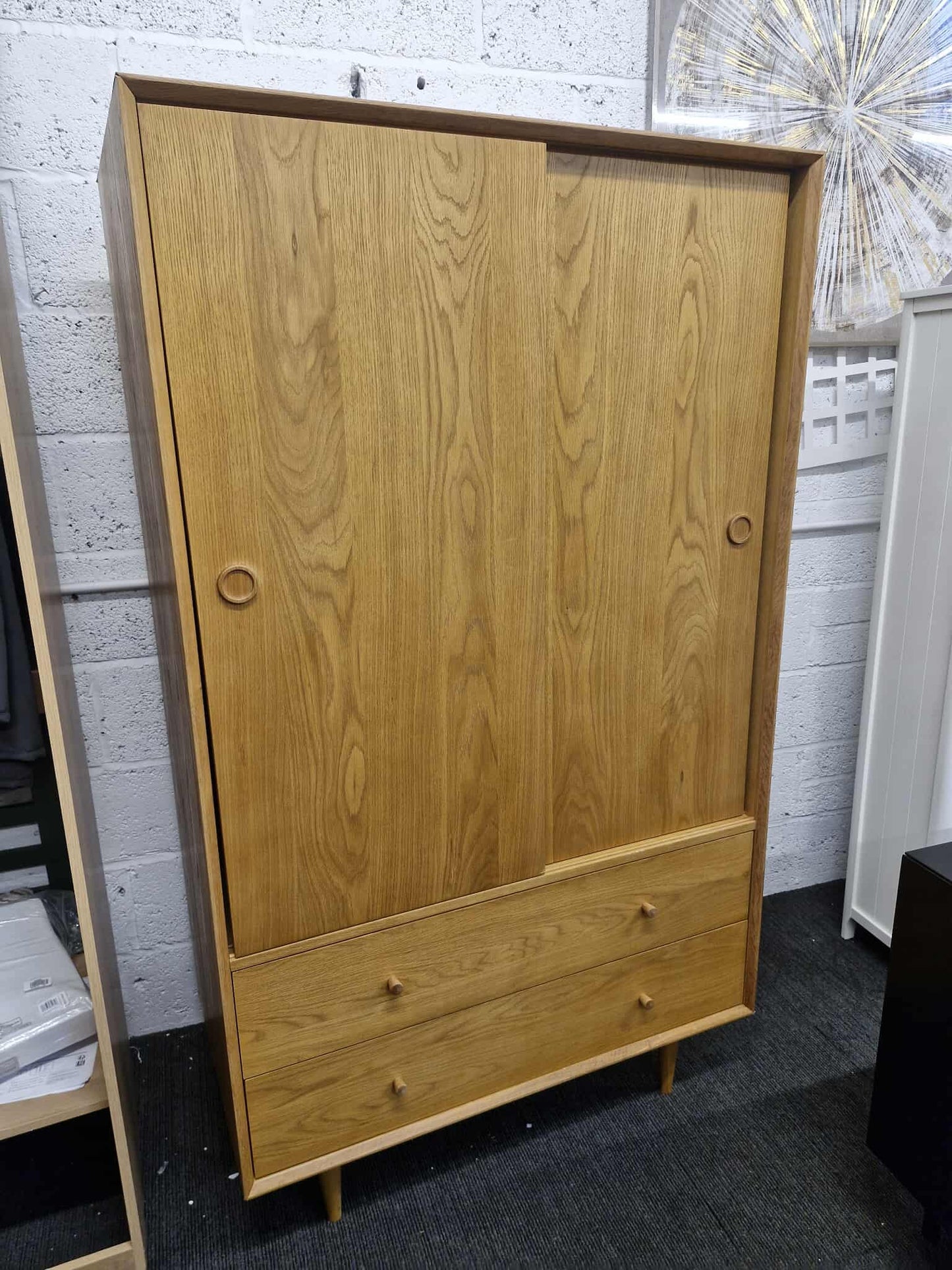 Vintage Style 2 Door Wardrobe with 2 drawers