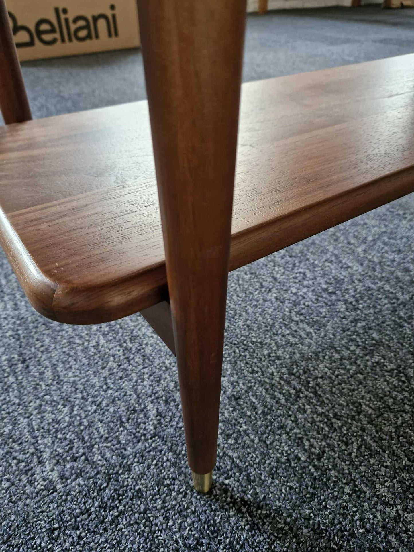 Vintage Style Walnut Coffee Table with Storage / La Redoute Watford RRP £299