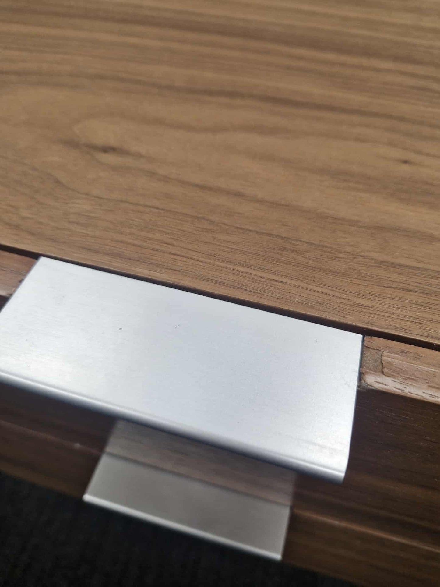 TV UNIT WALNUT BROWN & GLASS CABINET FLOATING WOODEN STYLE STAND