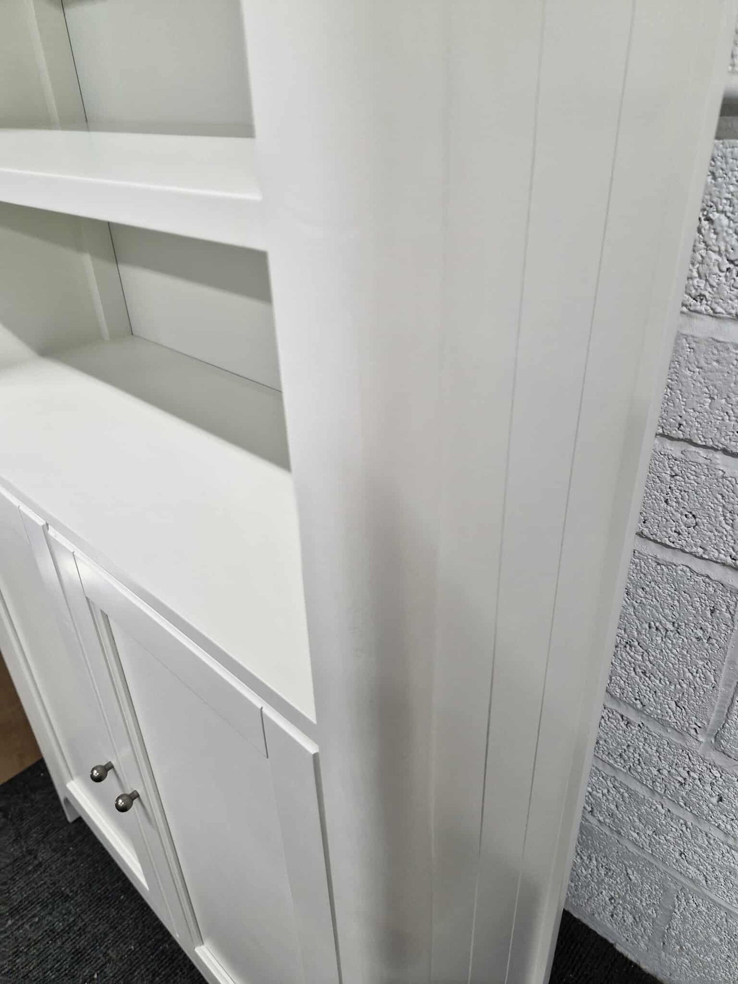 White Tall Bookcase / Bathroom Tallboy Cabinet