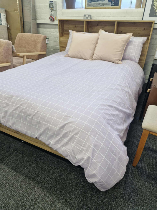 Oak Bookcase Headboard King Size Bed