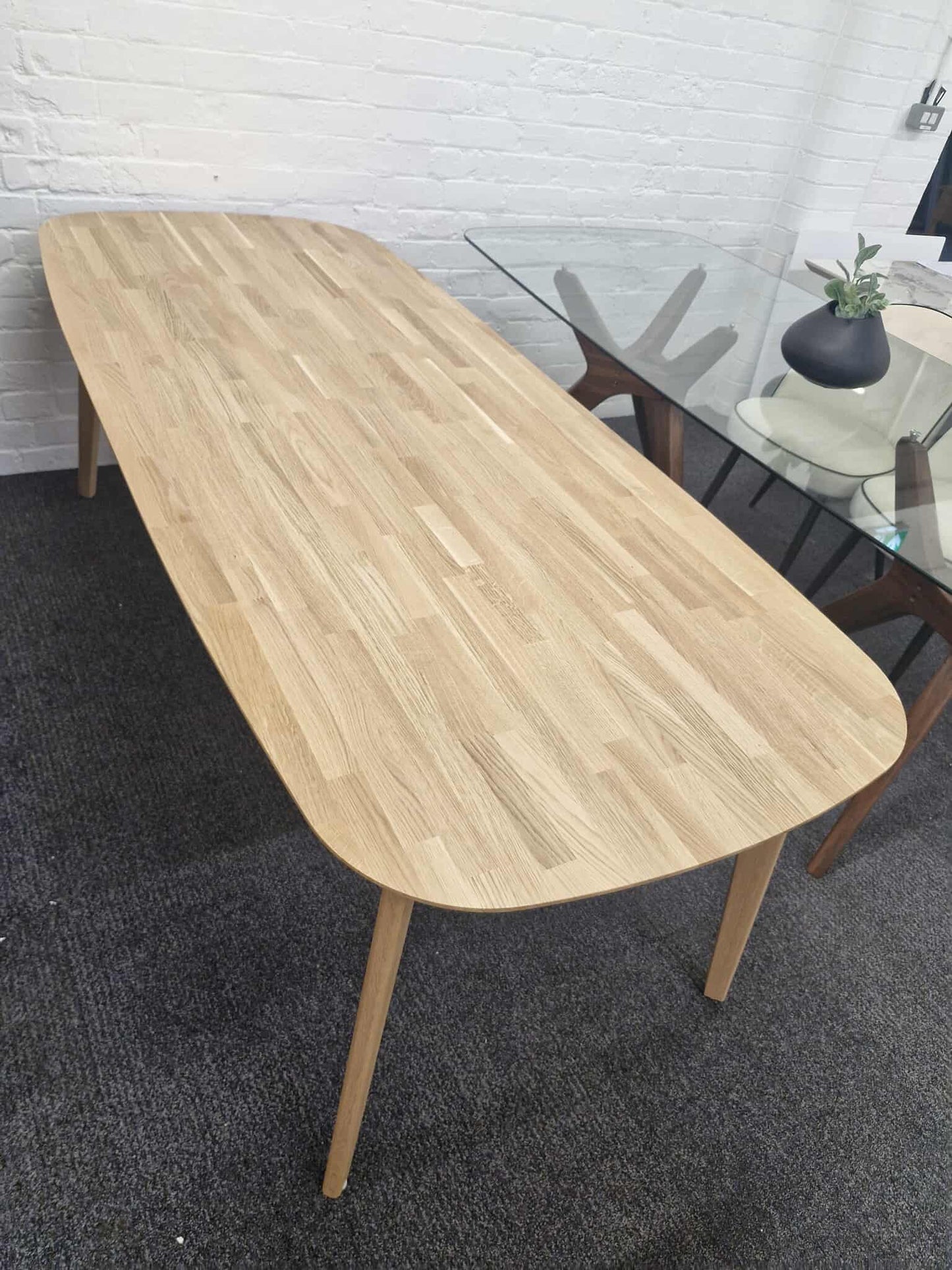 Extra Large Solid Oak Dining Table / 8-10 Seater