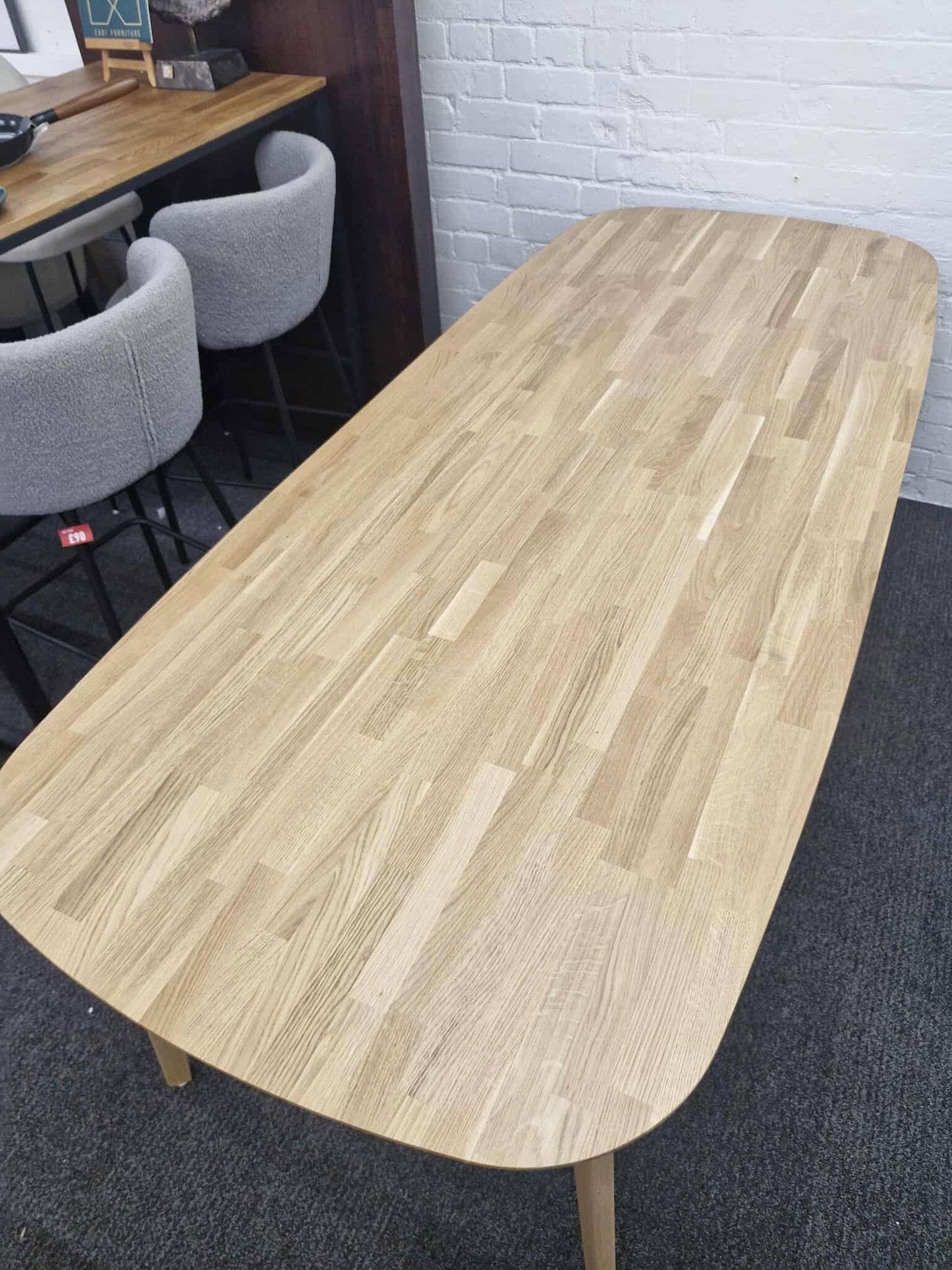 Extra Large Solid Oak Dining Table / 8-10 Seater