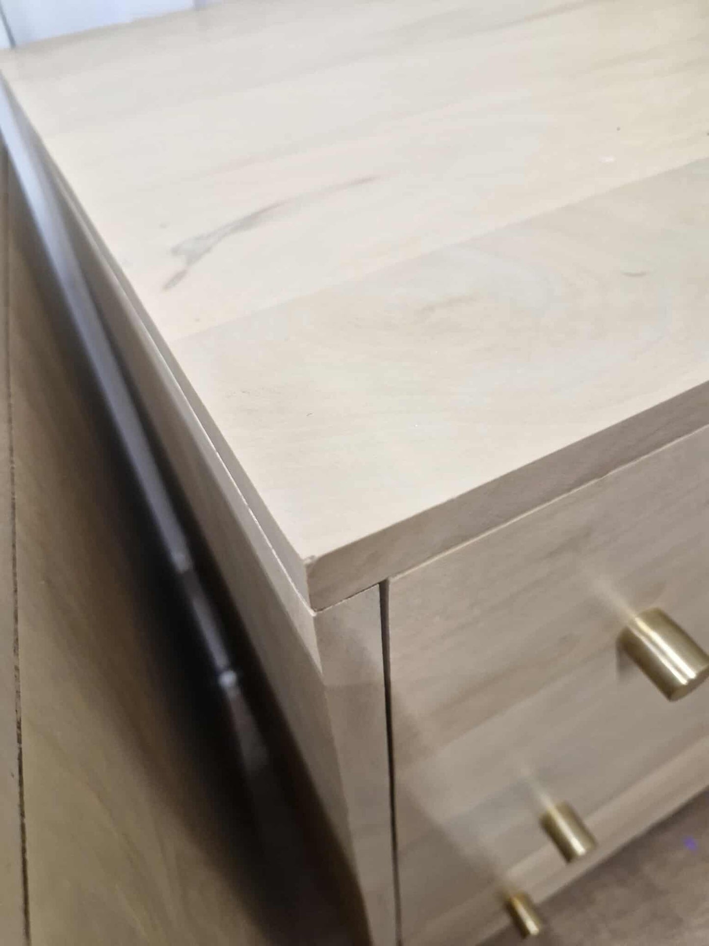Light Solid Mango Wood Chest of Drawers / Small Cabinet
