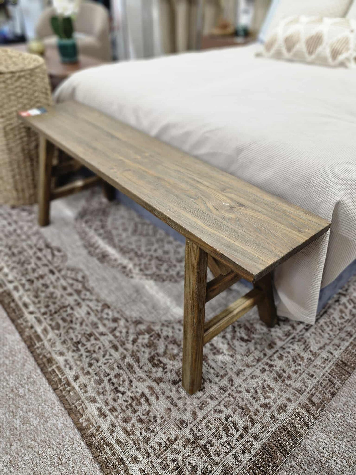 Solid wood End of Bed Bench / Hallway Bench / Dining Bench