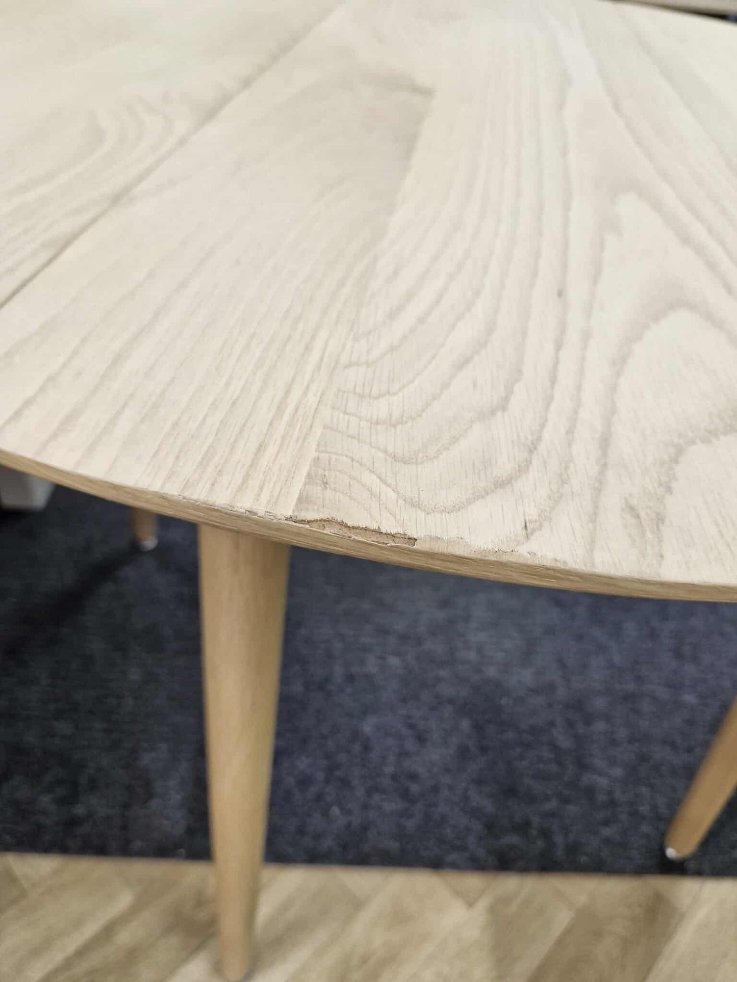 Light Oak Drop Leaf Dining Table / Folding Console Table