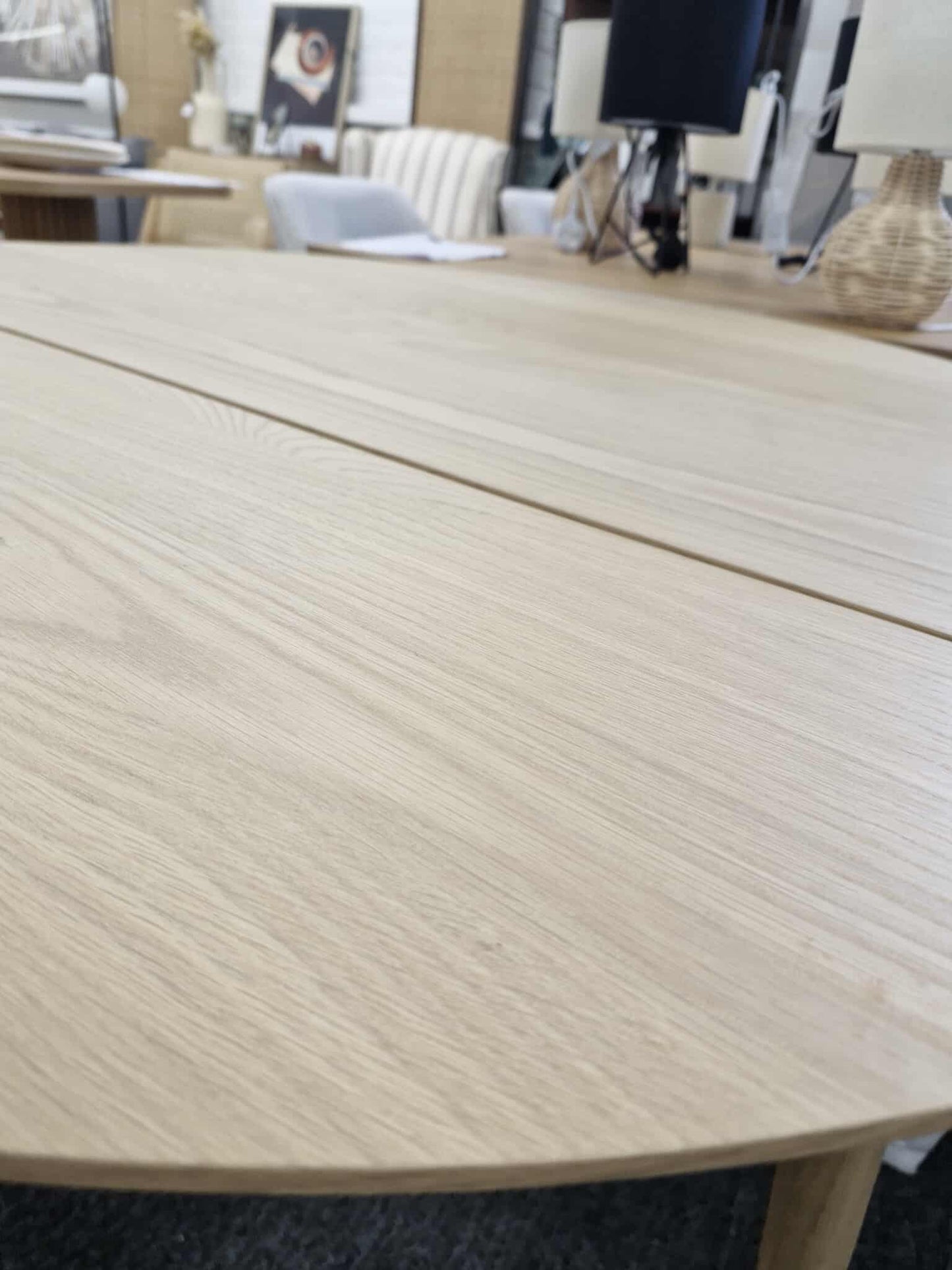 Light Oak Drop Leaf Dining Table / Folding Console Table