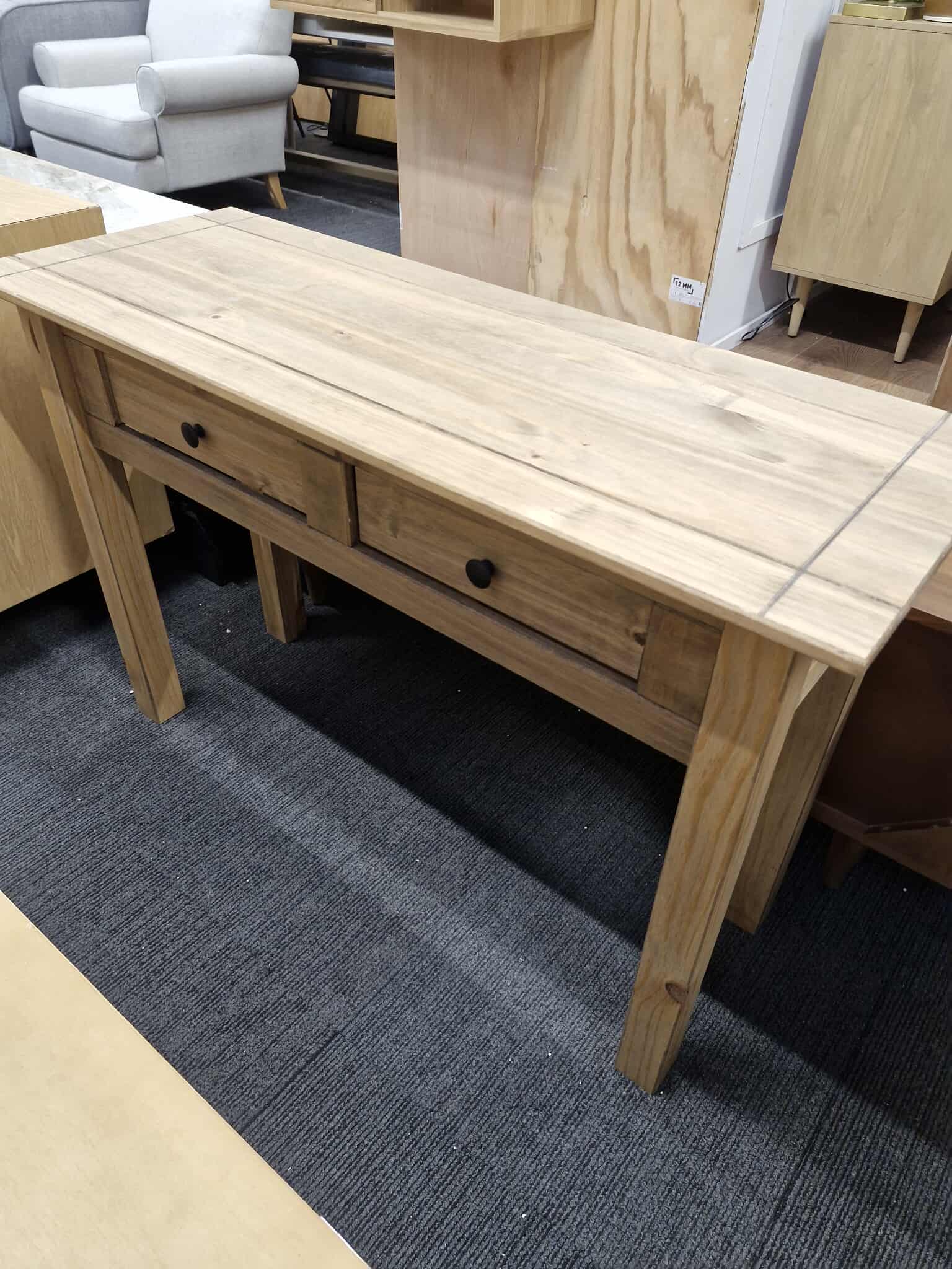 Solid Wood Console Table with Drawers – ExdiFurniture