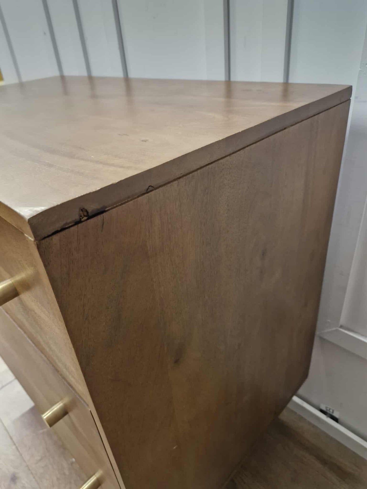 Solid Dark Mango Wood Chest of Drawers / Small Cabinet