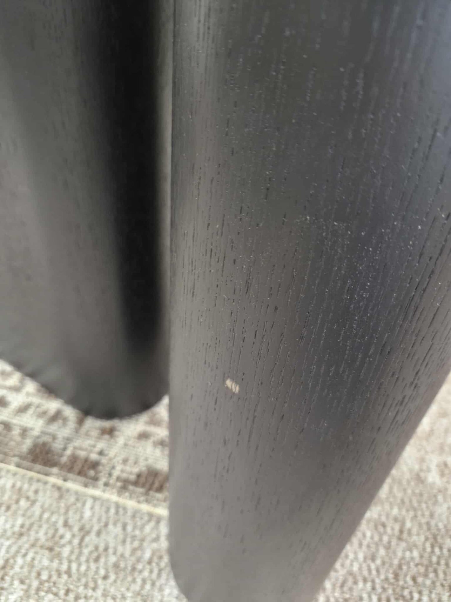 Black Organic Capsule Shape Side Table