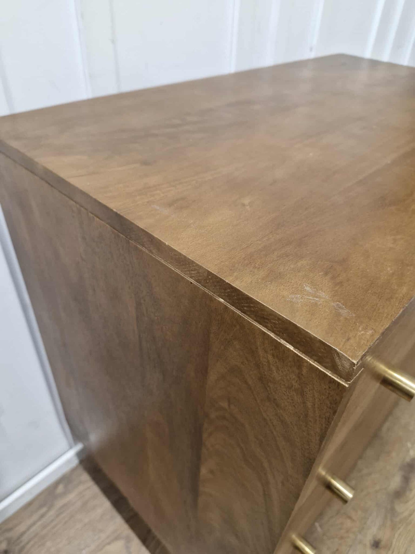 Solid Dark Mango Wood Chest of Drawers / Small Cabinet