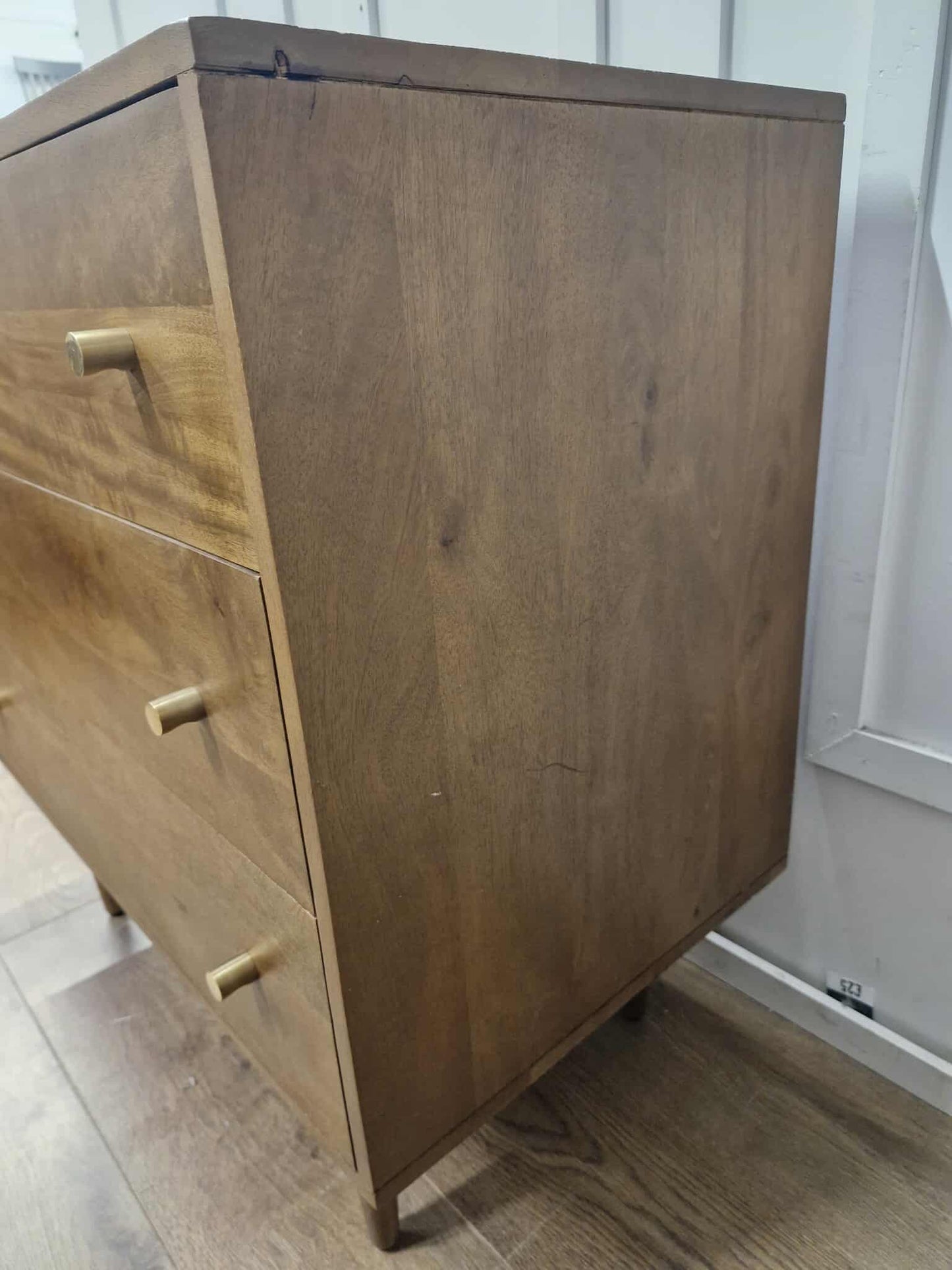 Solid Dark Mango Wood Chest of Drawers / Small Cabinet