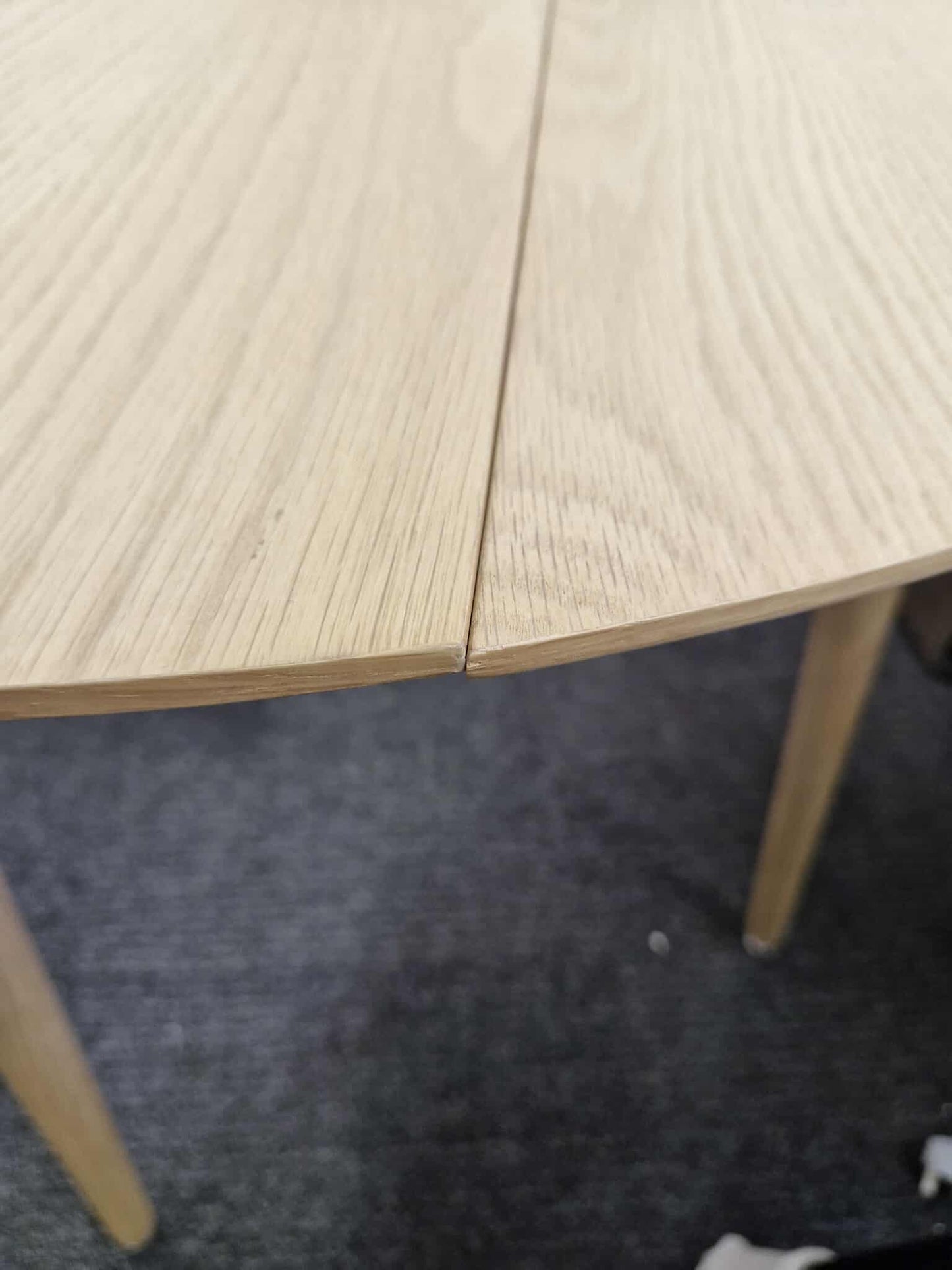 Light Oak Drop Leaf Dining Table / Folding Console Table