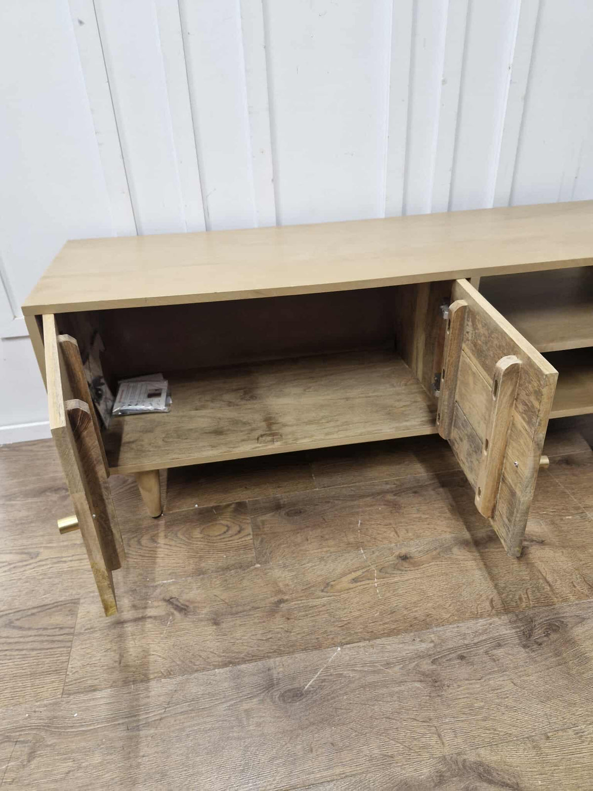 Light Solid Mango Wood TV Stand / Media Stand
