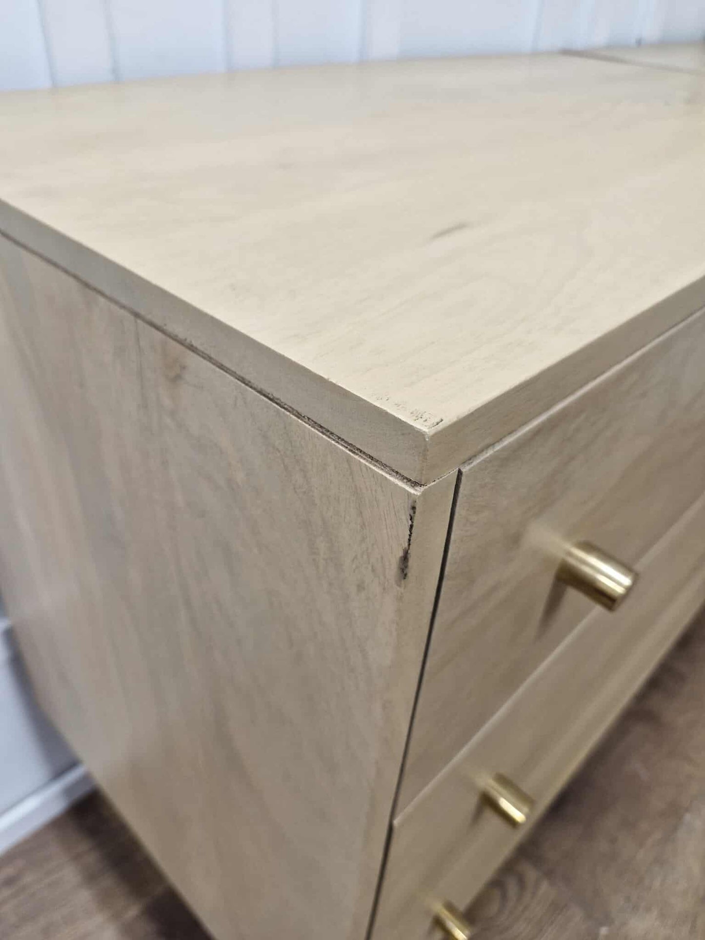 Light Solid Mango Wood Chest of Drawers / Small Cabinet