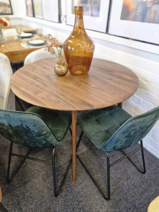 Solid Dark Walnut Wood Small Dining Table