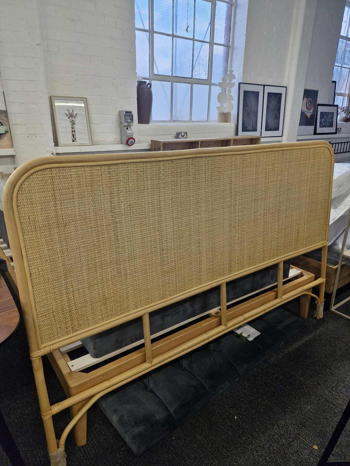 Braided Rattan Headboard Super King Size