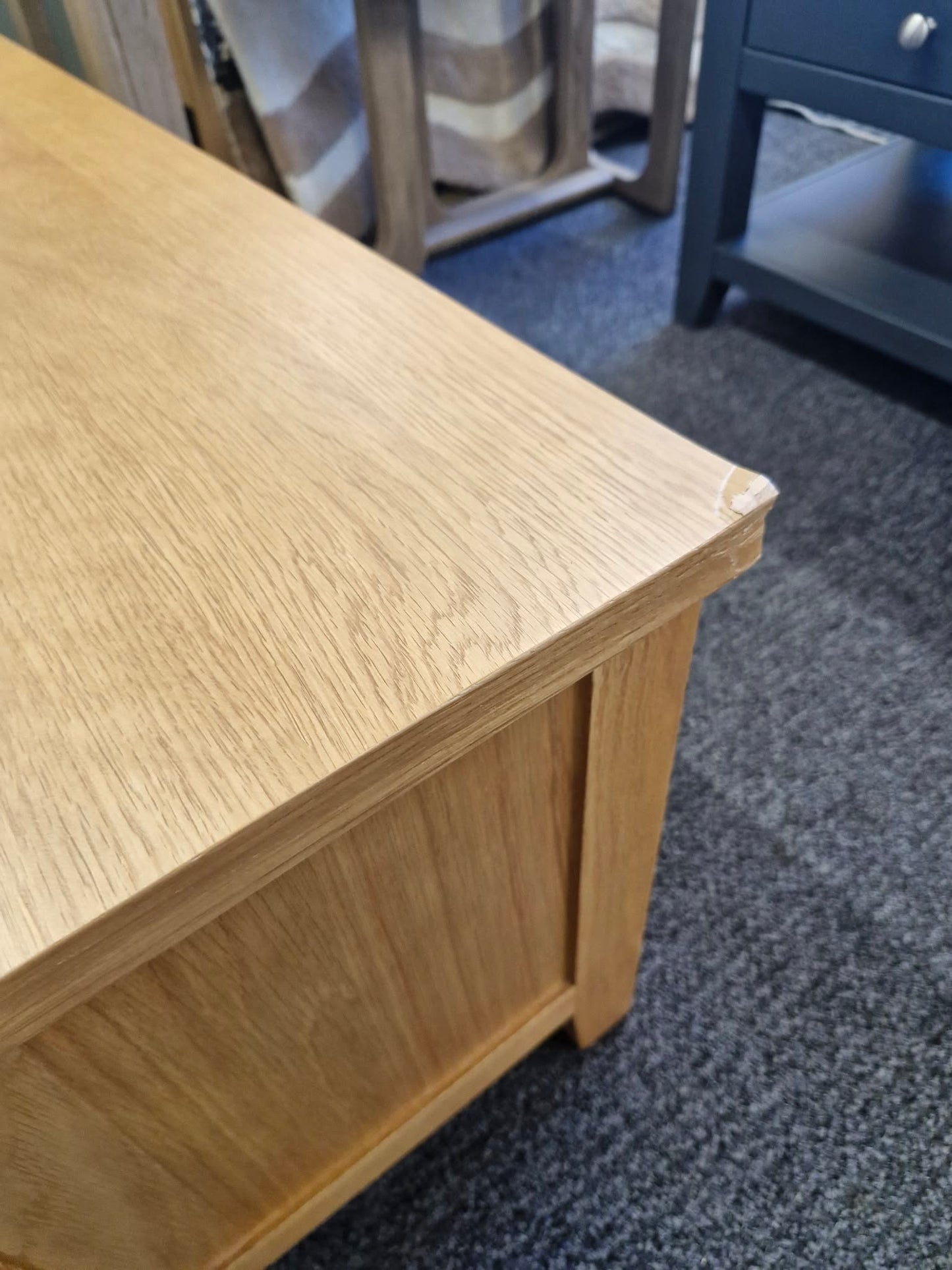 Rustic Oak Small TV Stand / 120cm