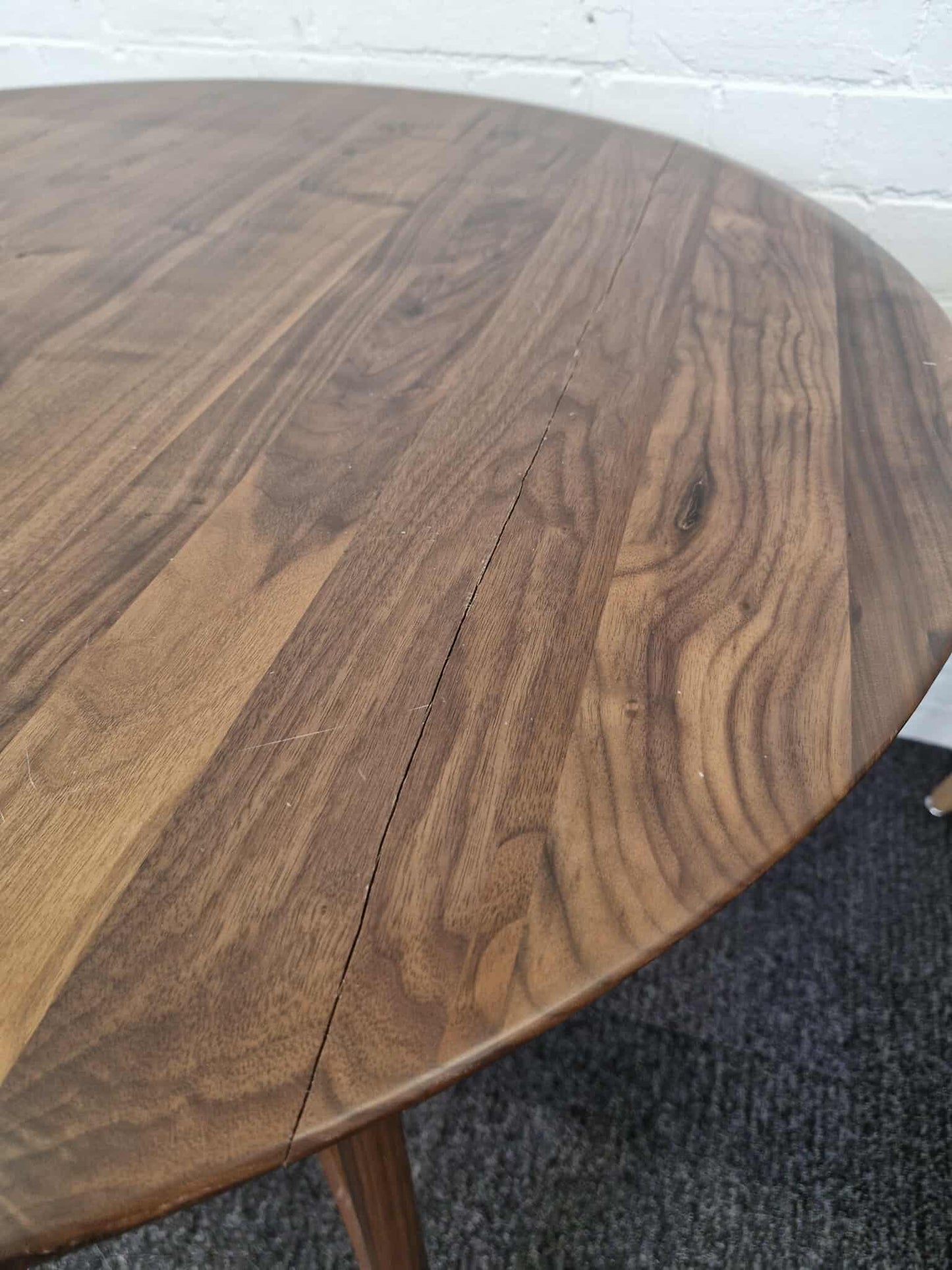 Solid Dark Walnut Wood Small Dining Table