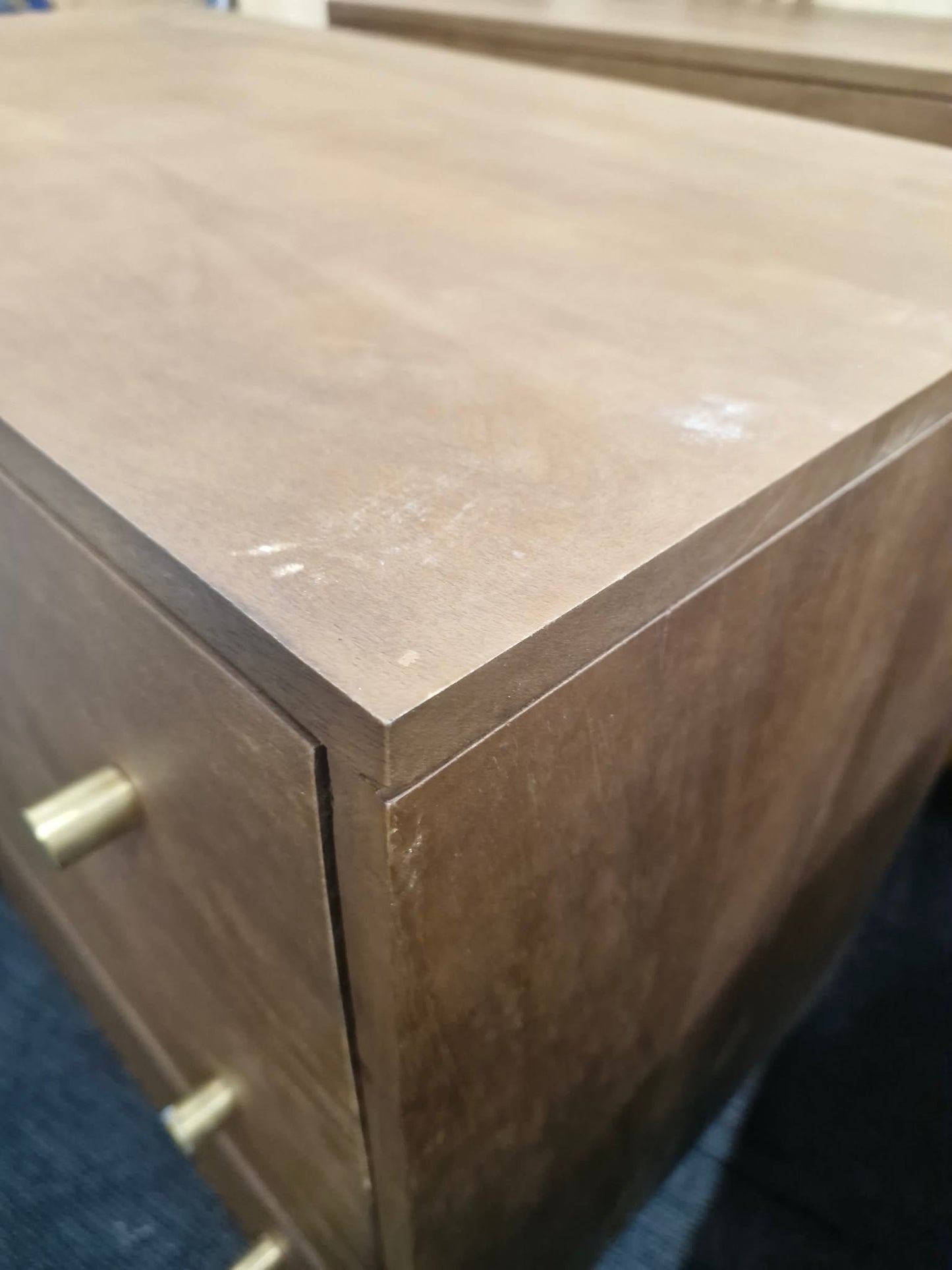Solid Dark Mango Wood Chest of Drawers / Small Cabinet