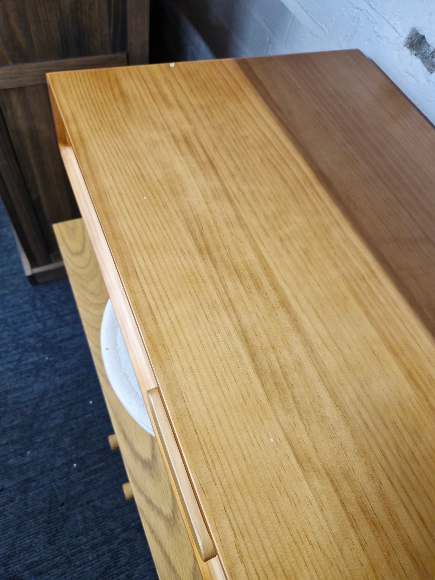 Vintage Style Desk / Solid wood wall mount with one drawer