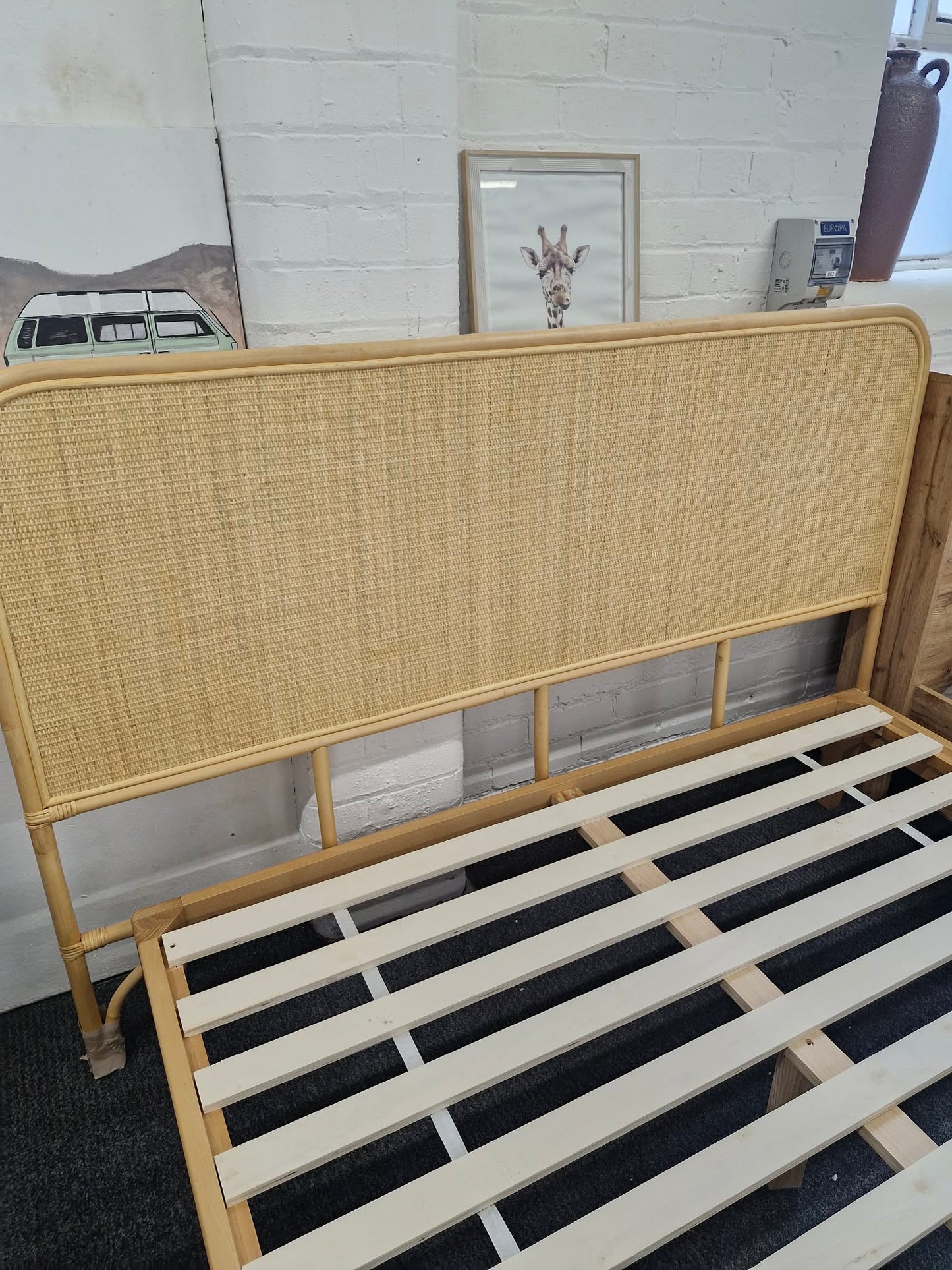 Braided Rattan Headboard Super King Size