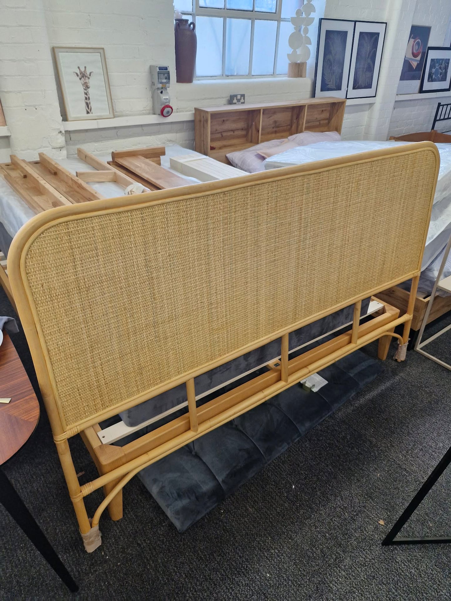Braided Rattan Headboard Super King Size