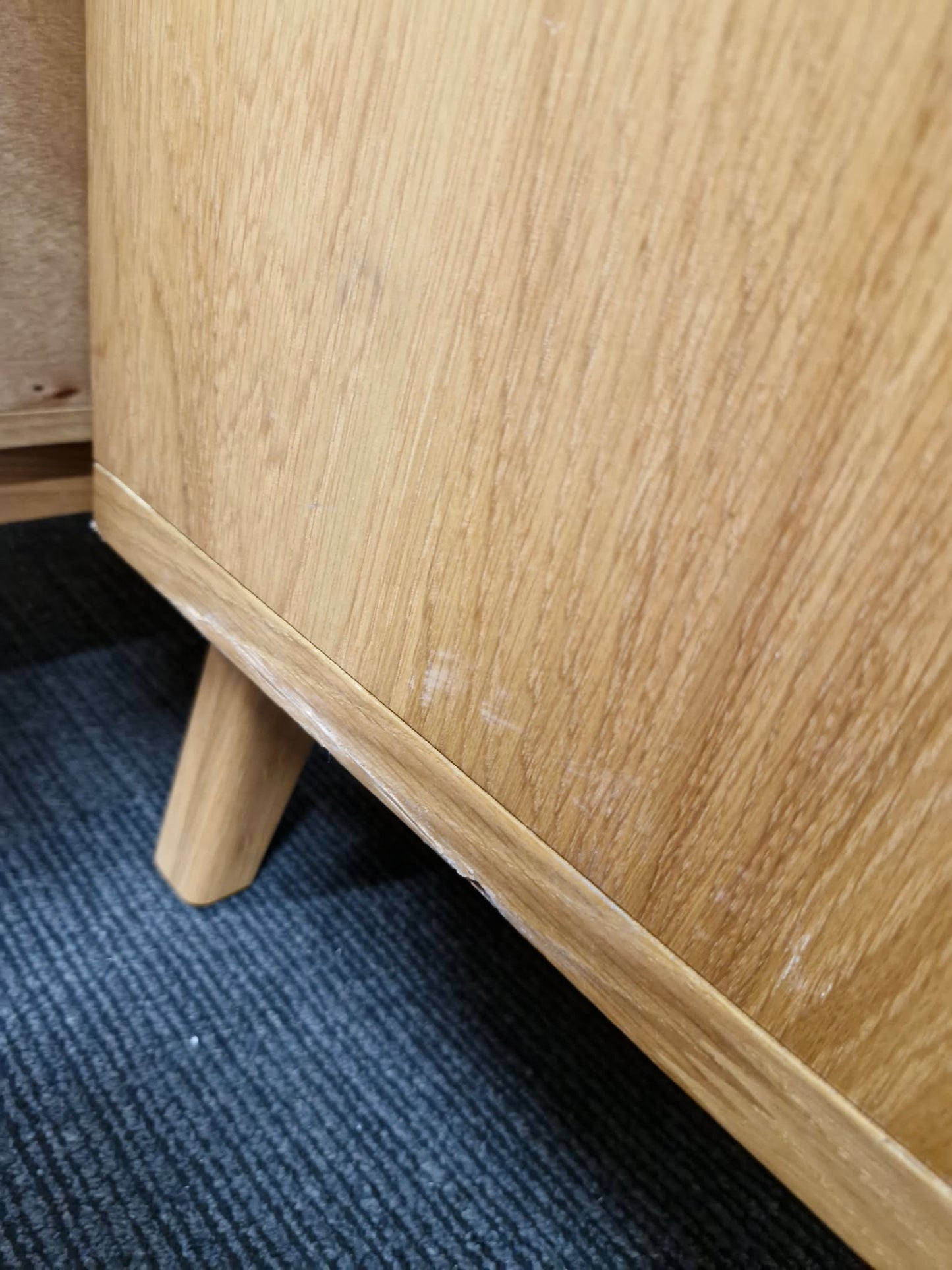 Large Oak Sideboard with Sliding Doors and Drawers