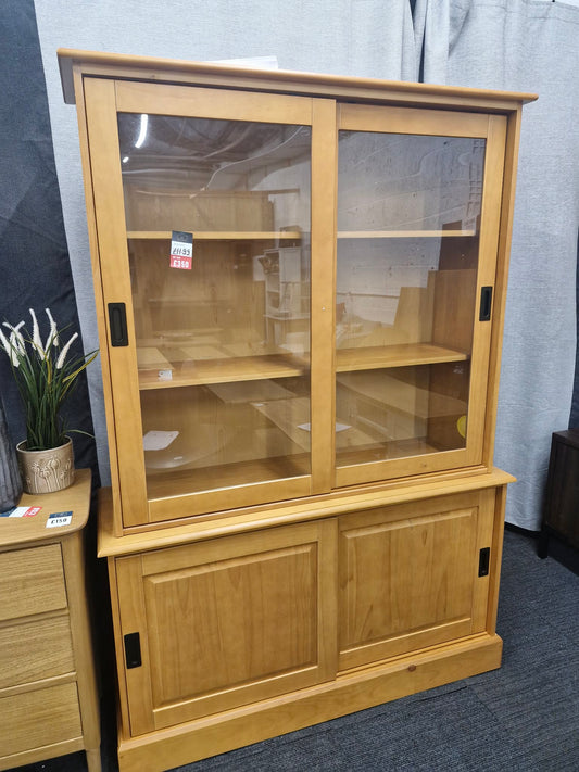 Solid Pine Dresser Display Cabinet Sideboard / La Redoute RRP £1099