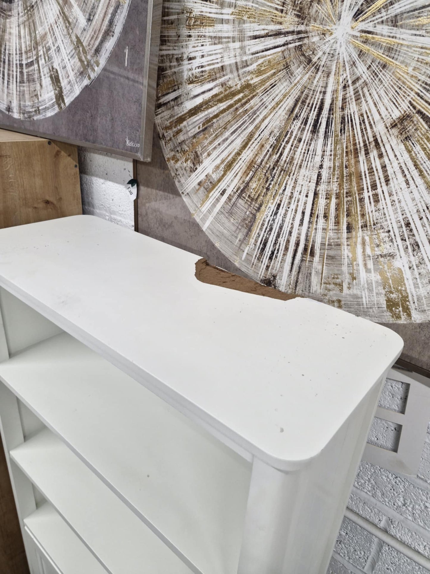 White Tall Bookcase / Bathroom Tallboy Cabinet