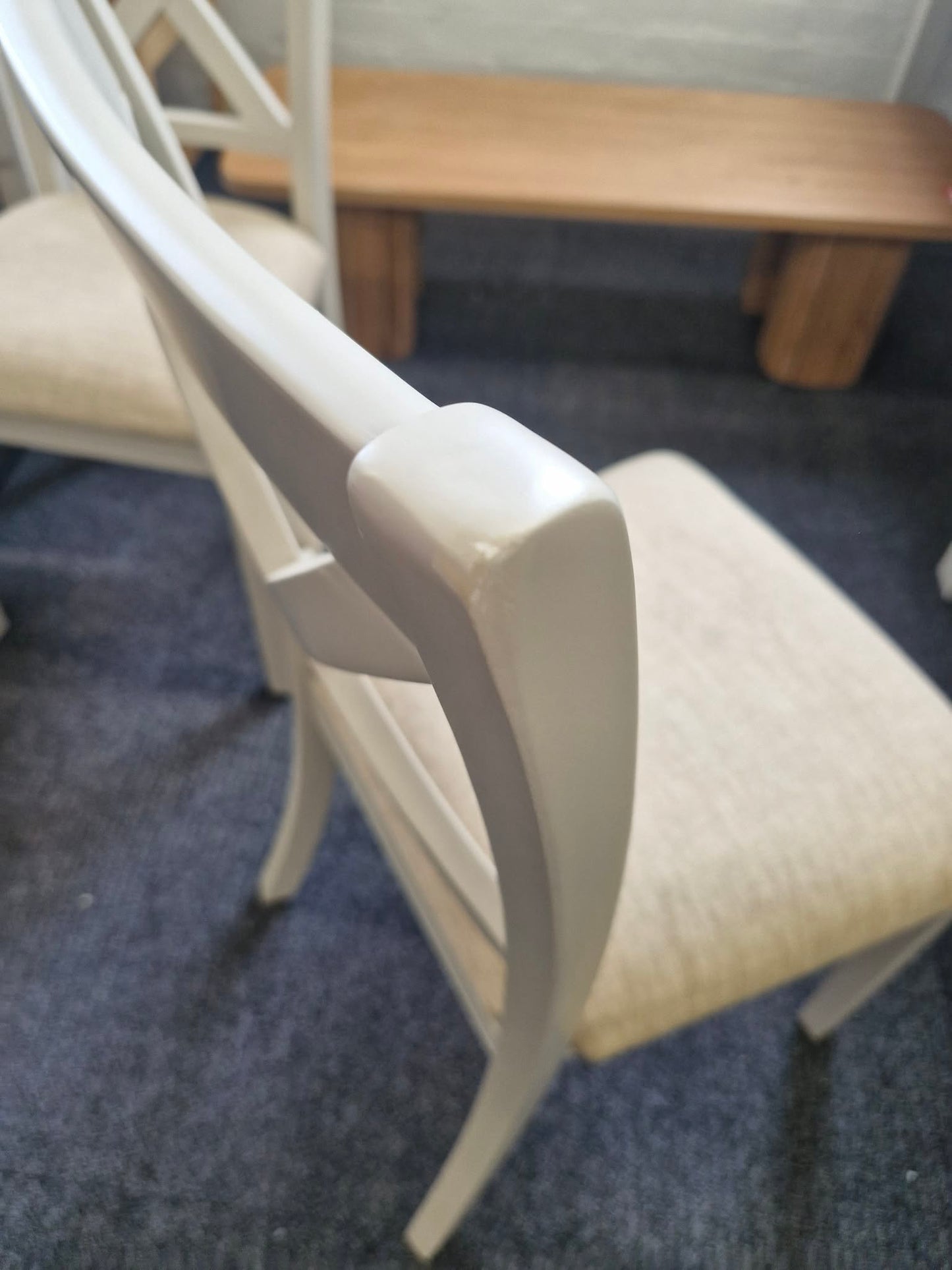 Set of 2 Dining Chairs Cream Cross Back  / Harrington