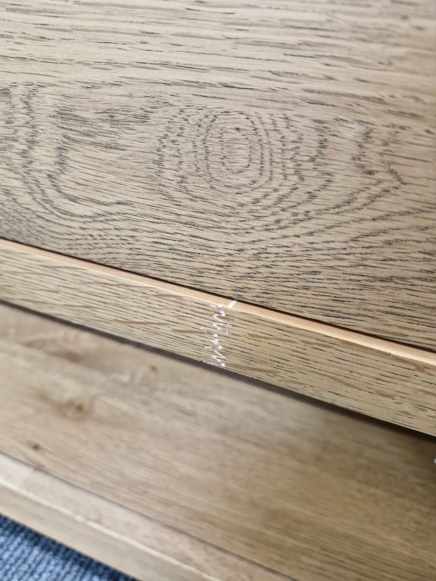 Rustic Oak Coffee Table with Storage Drawers and Shelf