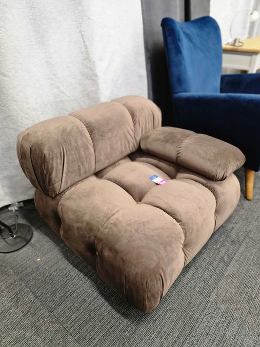 Bubble Style seat  / Armchair Brown Chocolate Velvet