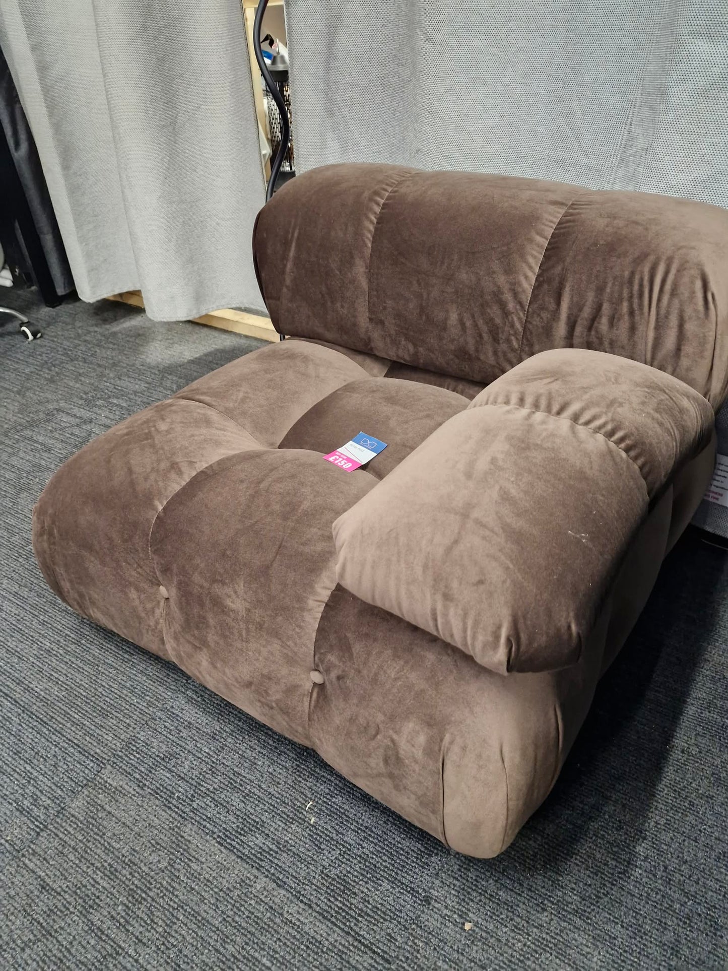 Bubble Style seat  / Armchair Brown Chocolate Velvet