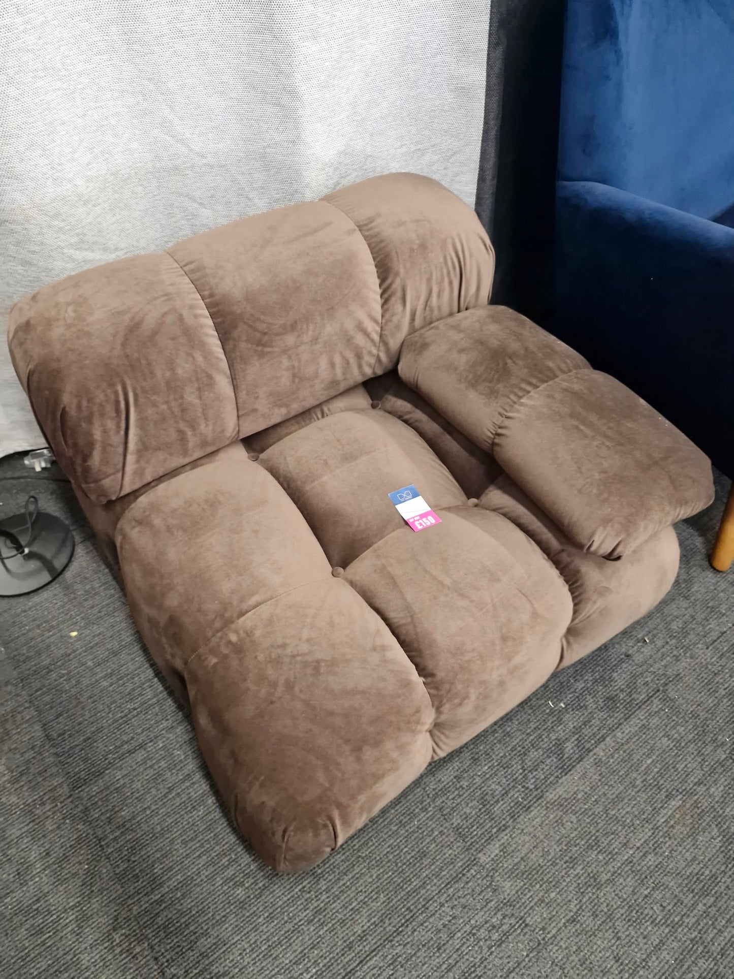 Bubble Style seat  / Armchair Brown Chocolate Velvet