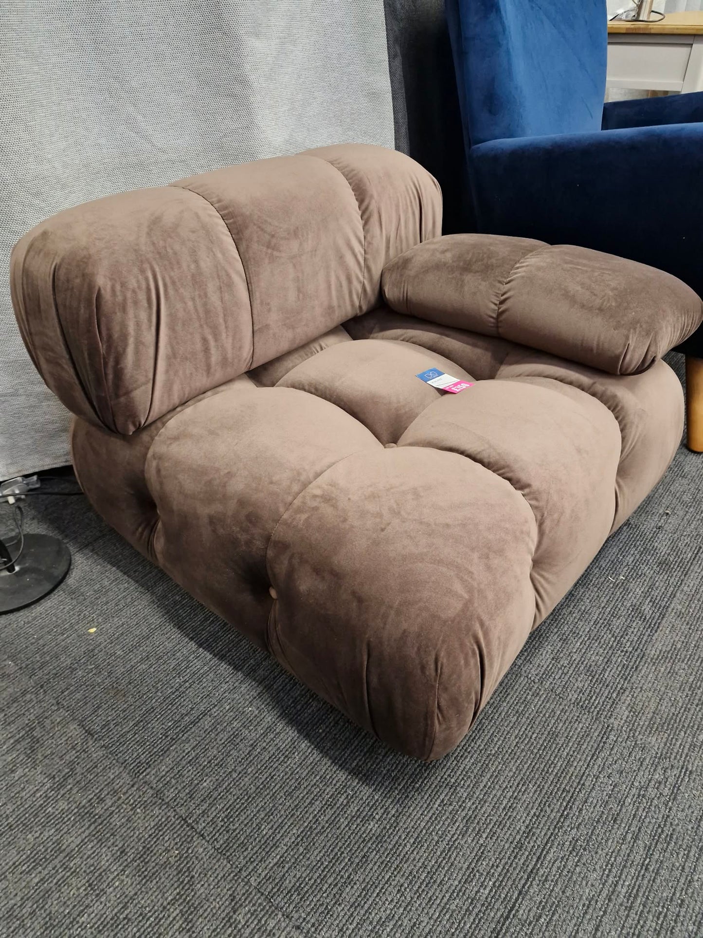 Bubble Style seat  / Armchair Brown Chocolate Velvet